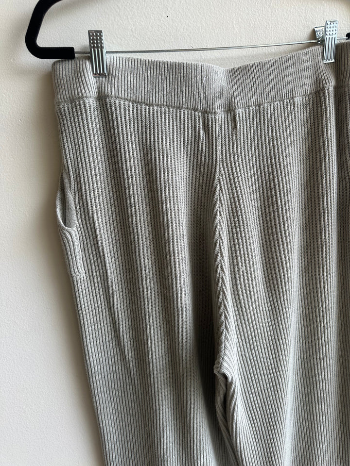 By Together Ribbed Knit Wide-Leg Pants – Size Large