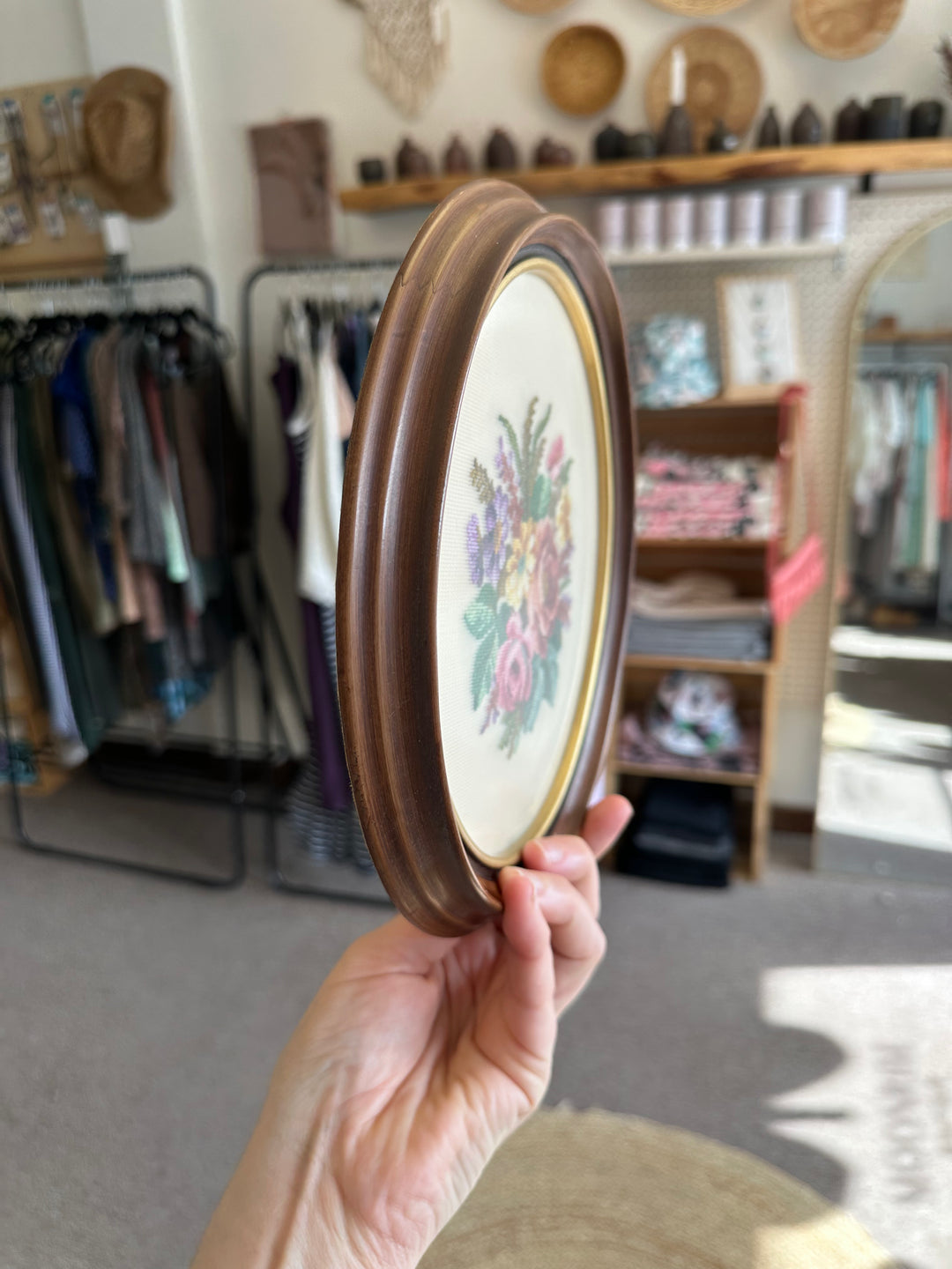 Vintage Floral Embroidery Wall Art