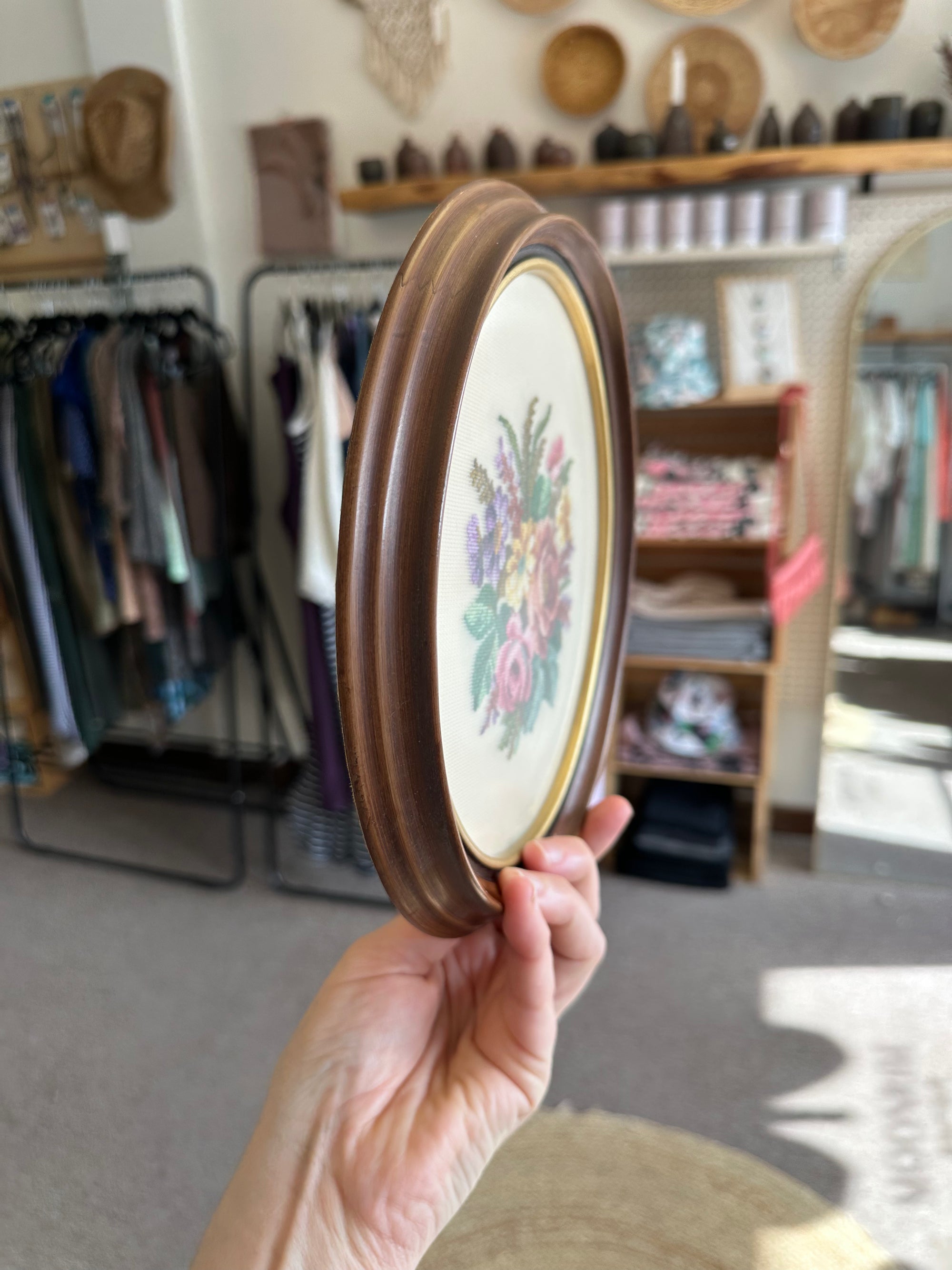 Vintage Floral Embroidery Wall Art