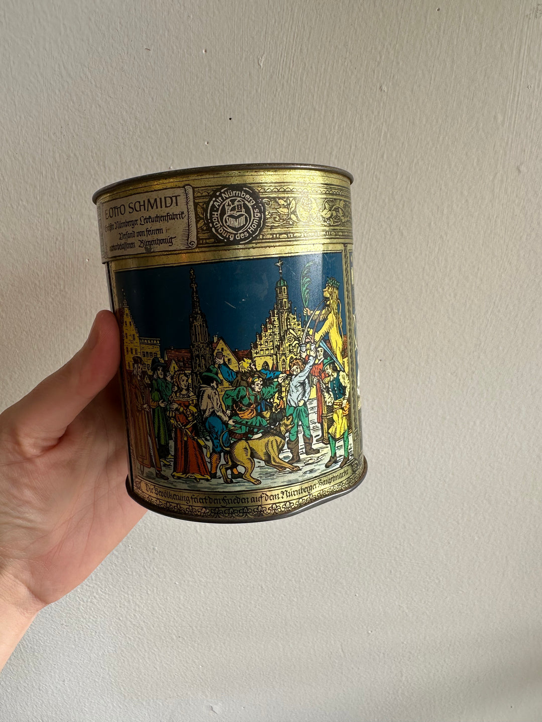 Vintage German Gingerbread Cookie Tin E. Otto Schmidt