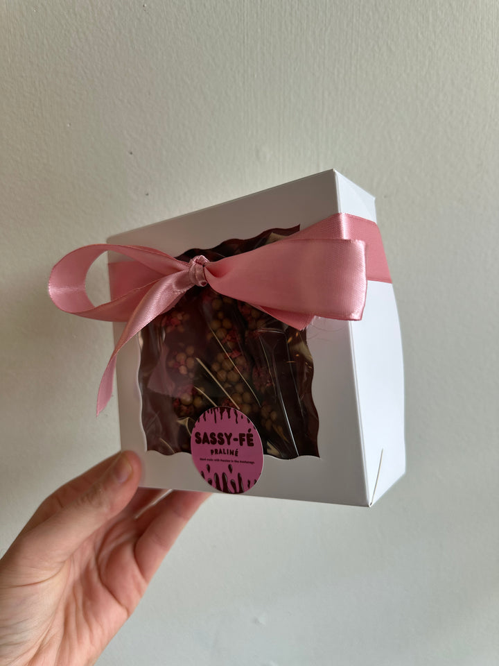 Sassy Fe Hand Crafted Belgian Milk Chocolate with Salted Caramel