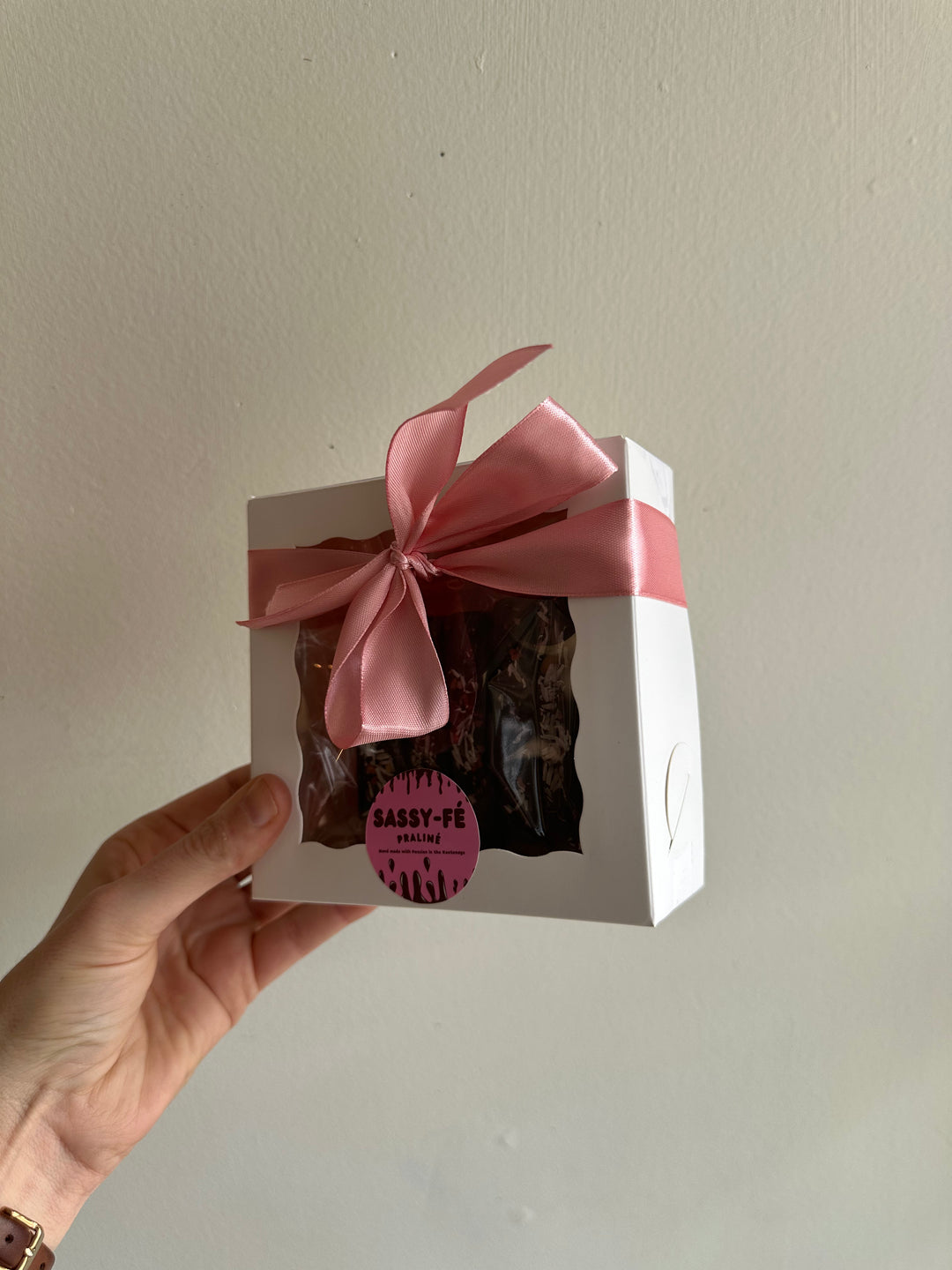 Sassy Fe Hand Crafted Dark Belgian Chocolate With Coconut Box