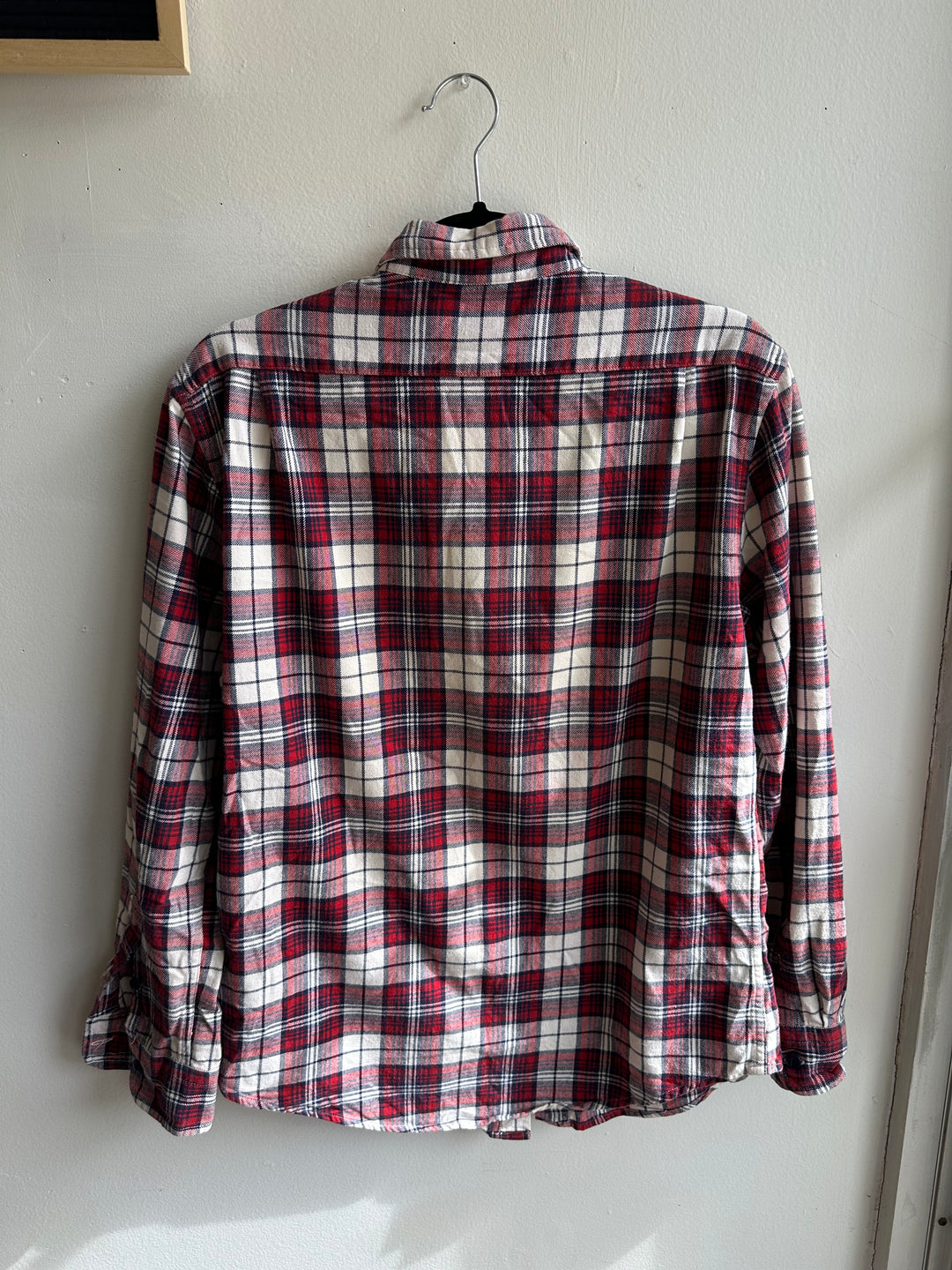 Vintage Ralph Lauren Red and Navy Cotton Flannel | Size Medium