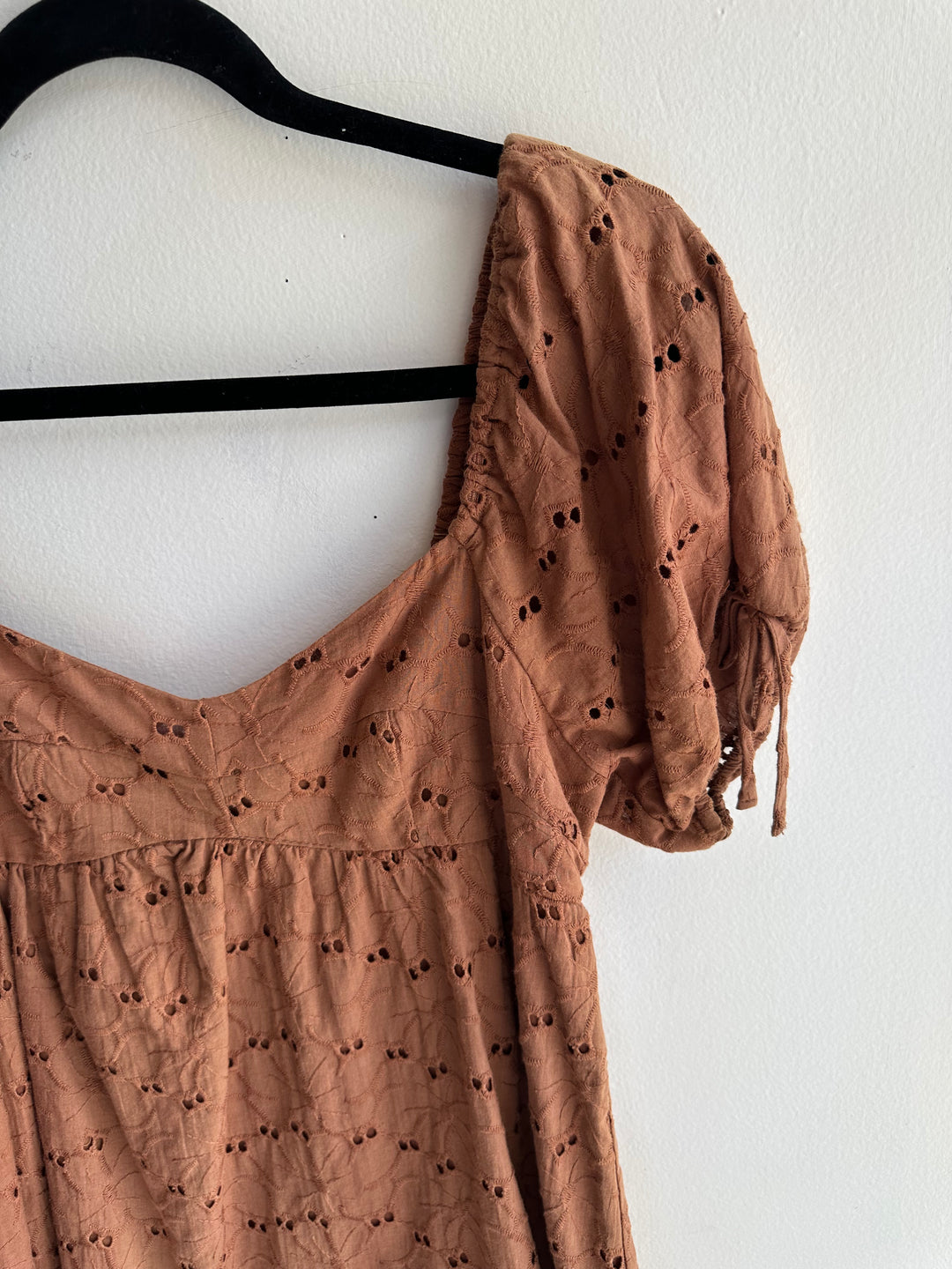 Rustic Charm Puff Sleeve Dress | Size Small