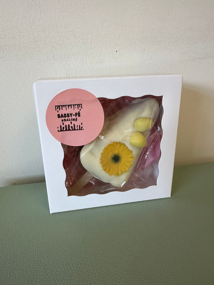 Sassy Fe Sorry Grandma Fudge Tarts Yellow with Edible Flowers
