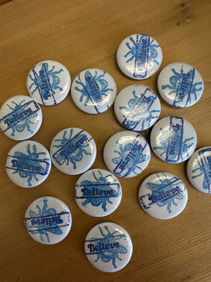 Nicole Heely Blue Bumble Bee Believe Pin