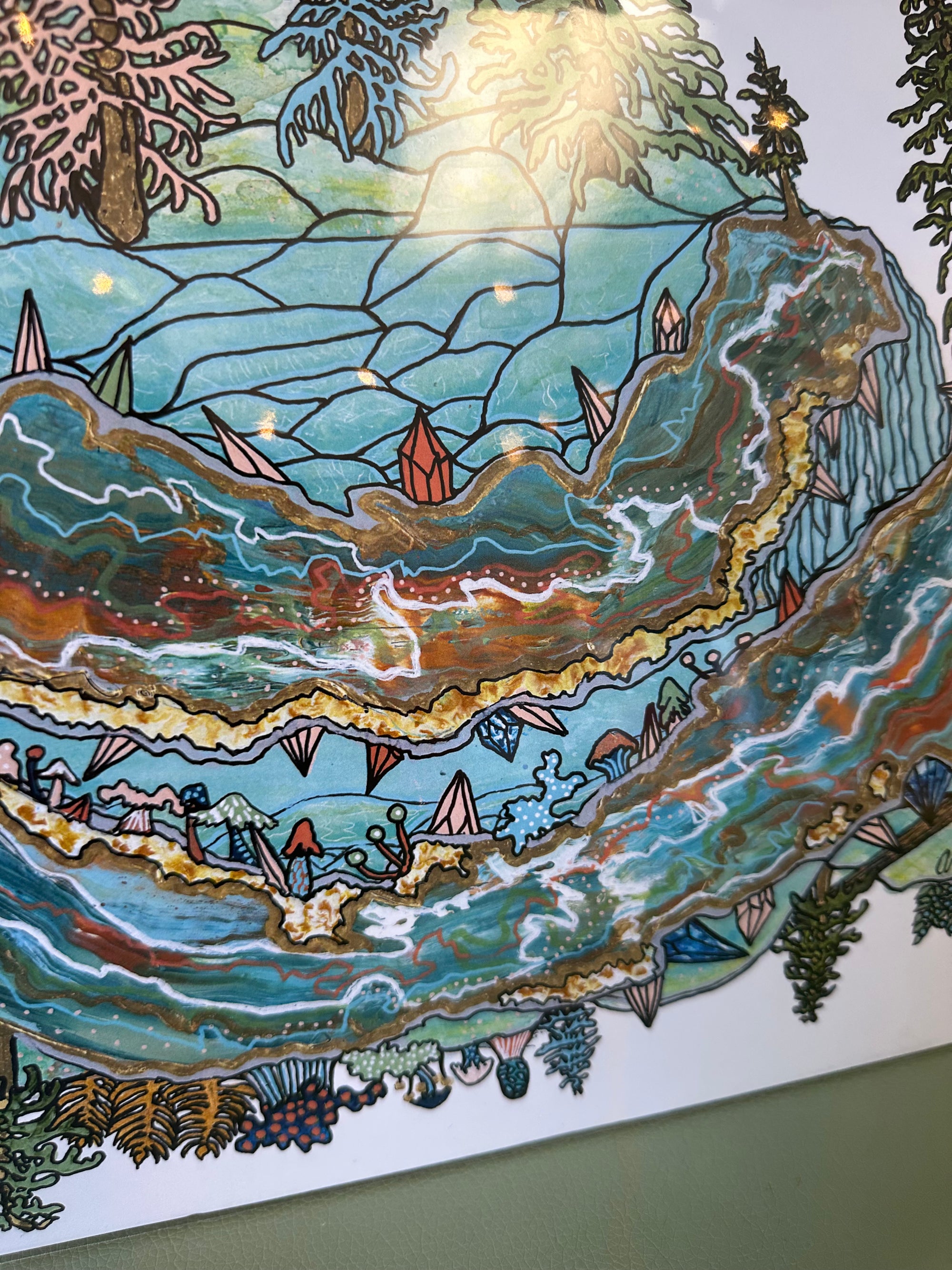 Kimboho Art Print Crystal Cave 14” x 11”