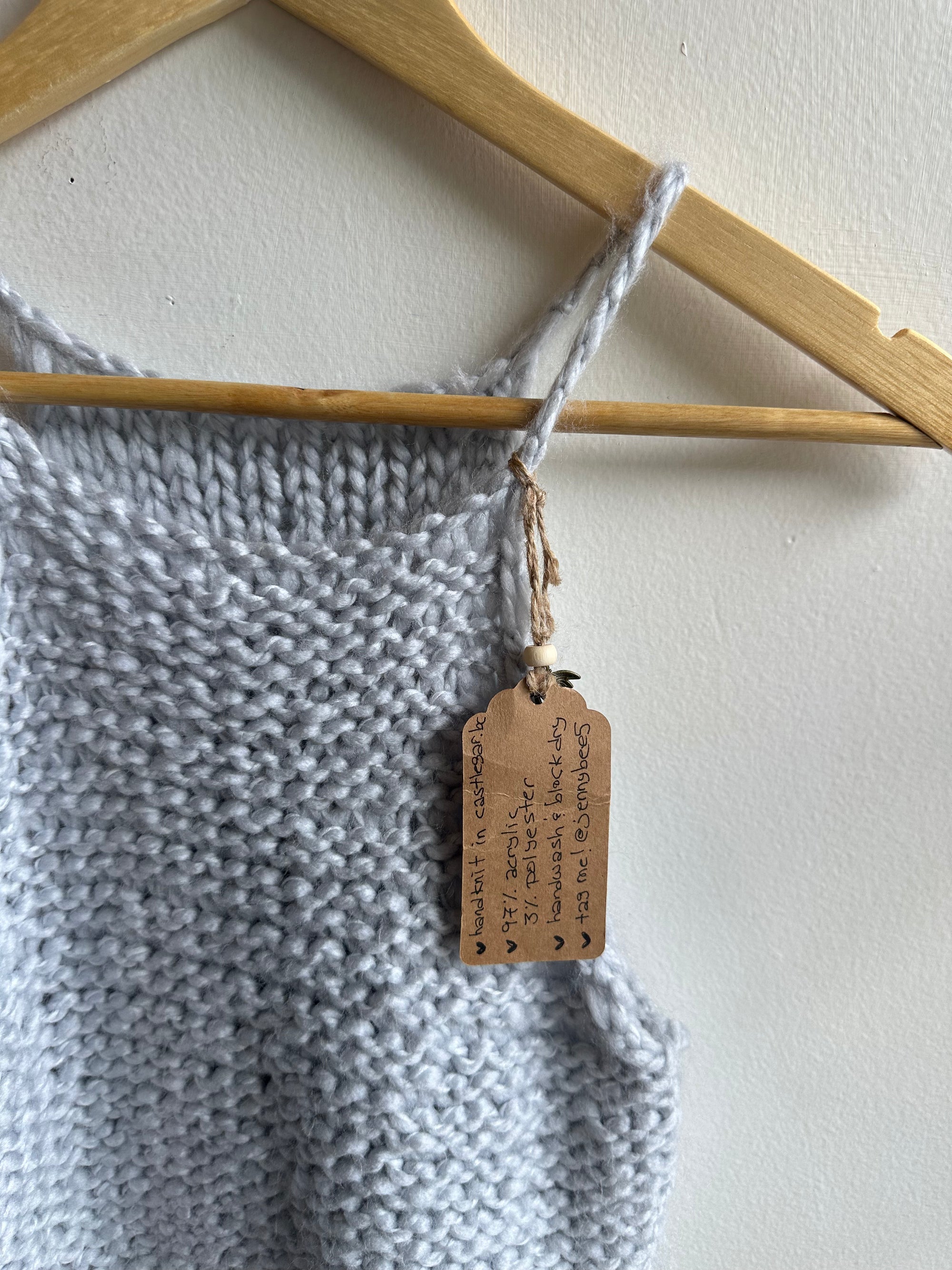 Jenny Bee Handmade Grey Knit Tank | Size Medium