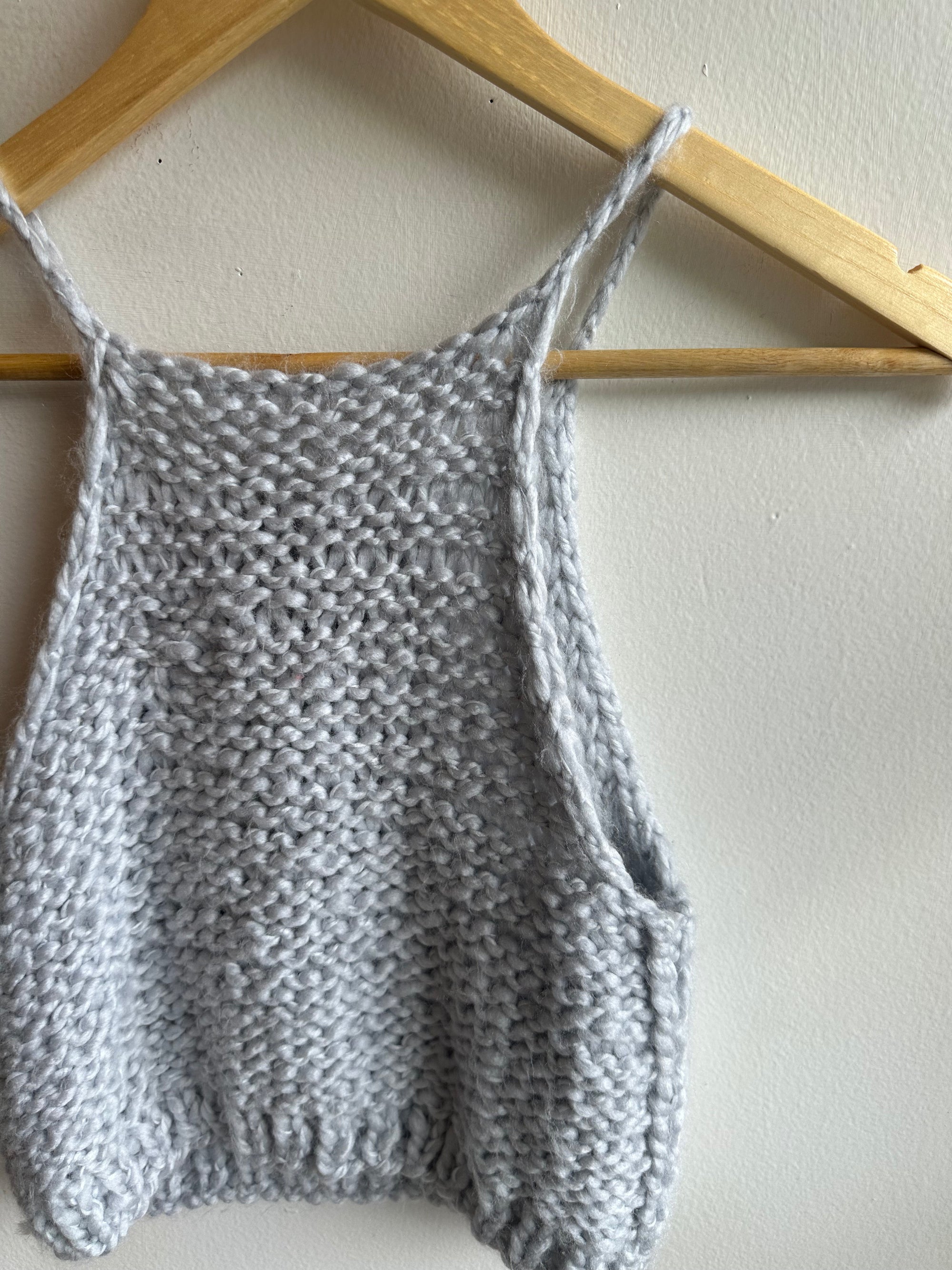 Jenny Bee Handmade Grey Knit Tank | Size Medium