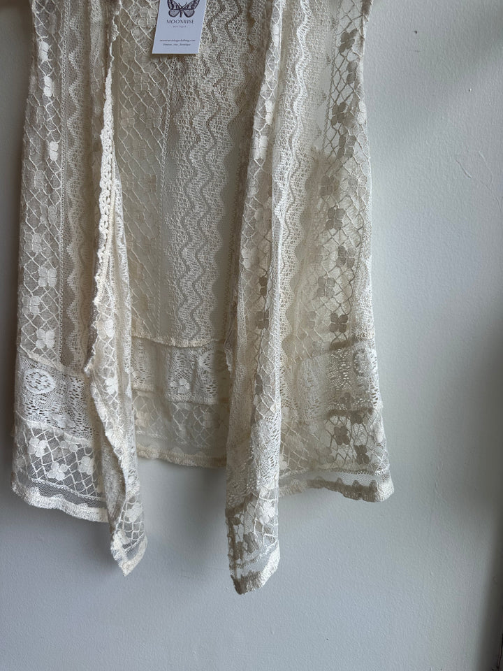 Lace Vest with Hood | Size Medium/Large