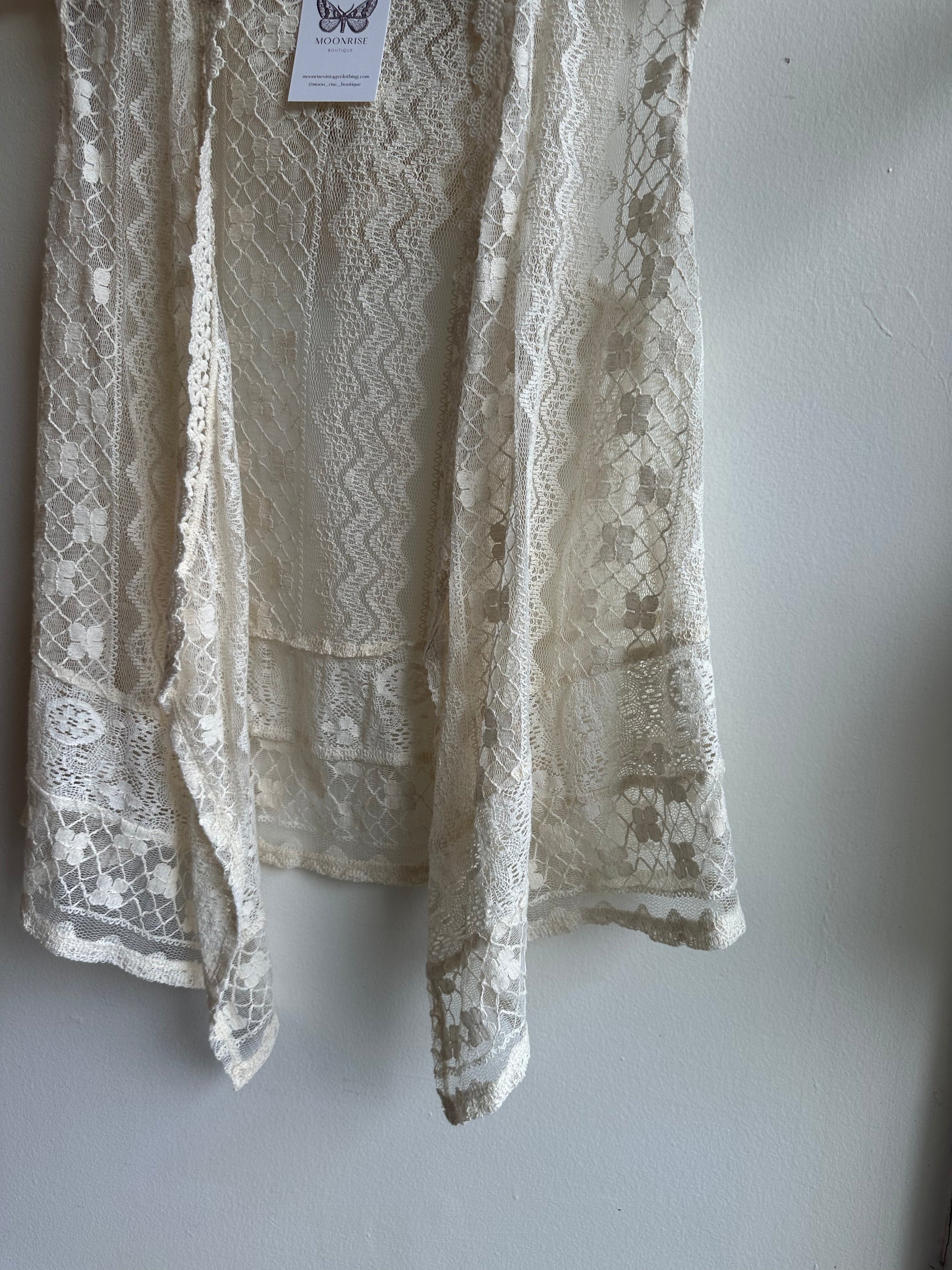 Lace Vest with Hood | Size Medium/Large