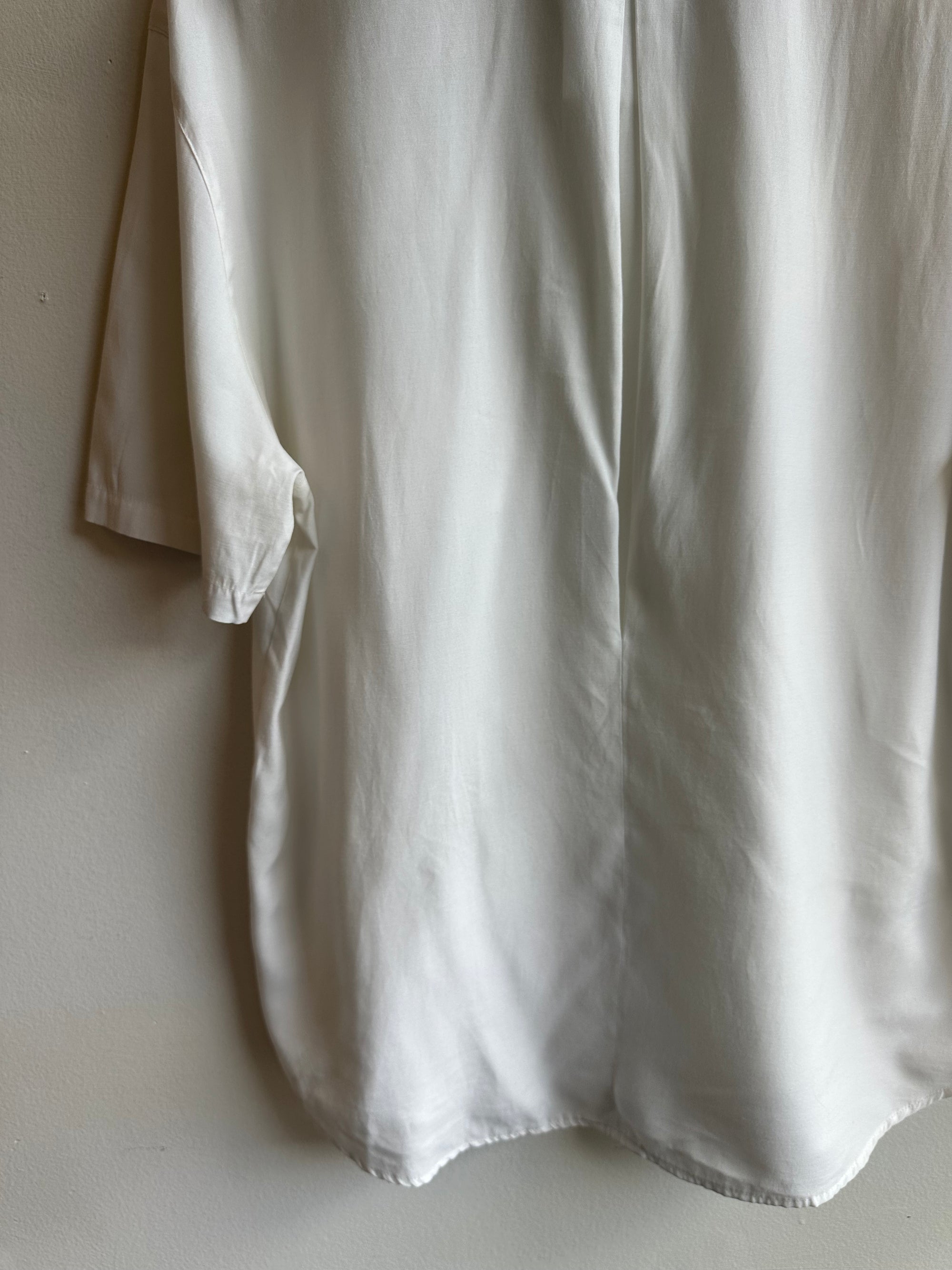 Vintage Daniel Hector White Button Up Short Sleeve Top | Size Large