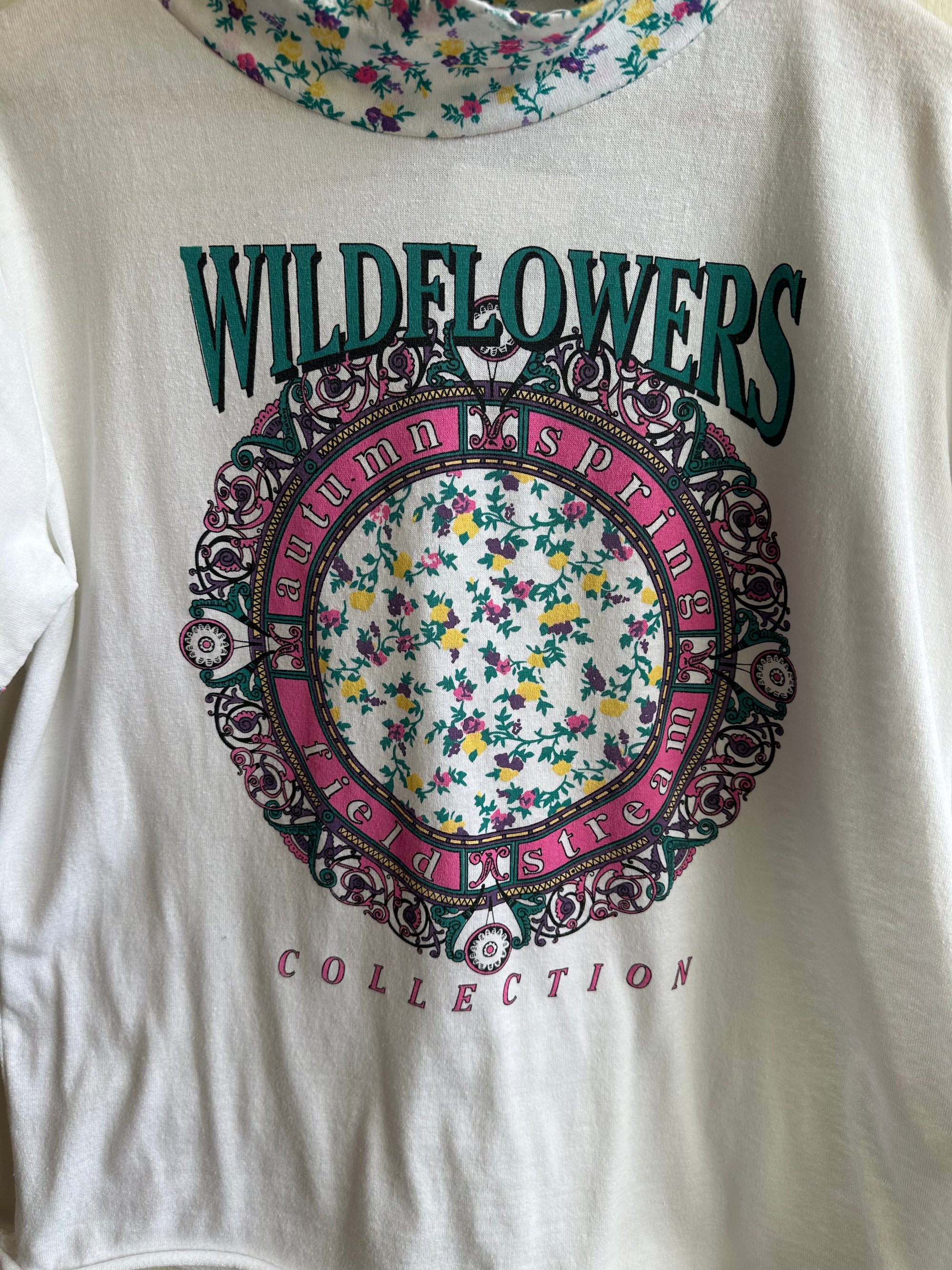 Vintage 90s Wildflowers Graphic T-Shirt | Size Large