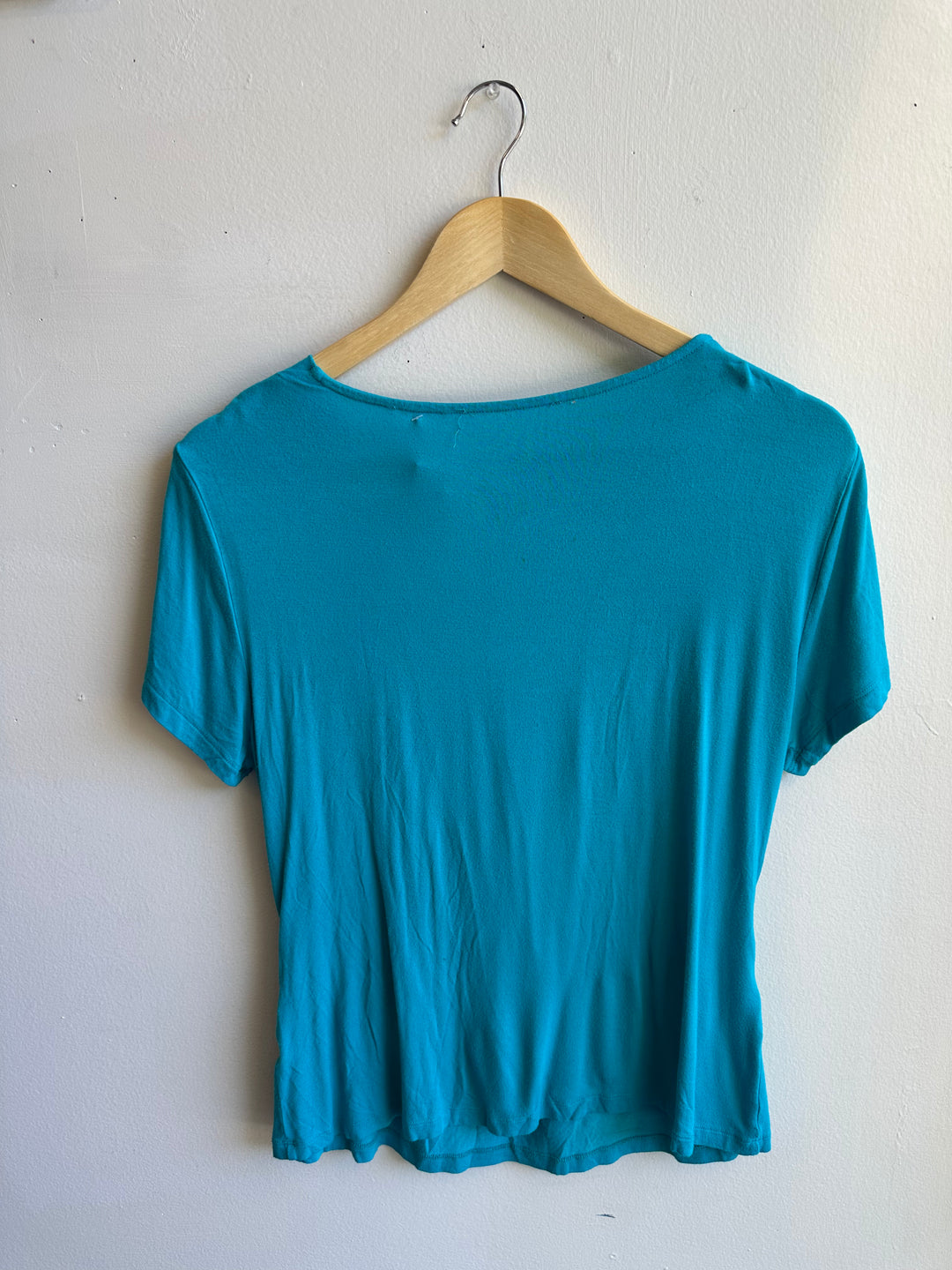Vintage Y2K Criss-Cross Blue Top | Size Medium