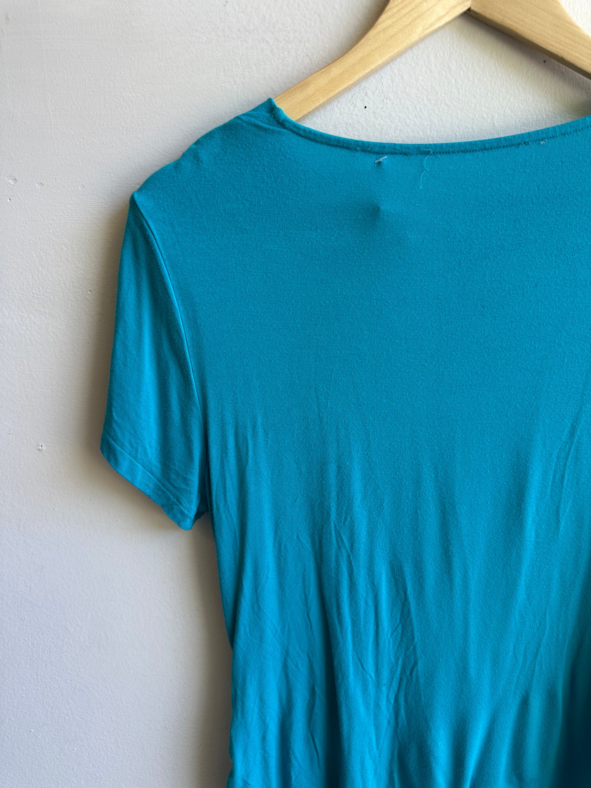 Vintage Y2K Criss-Cross Blue Top | Size Medium