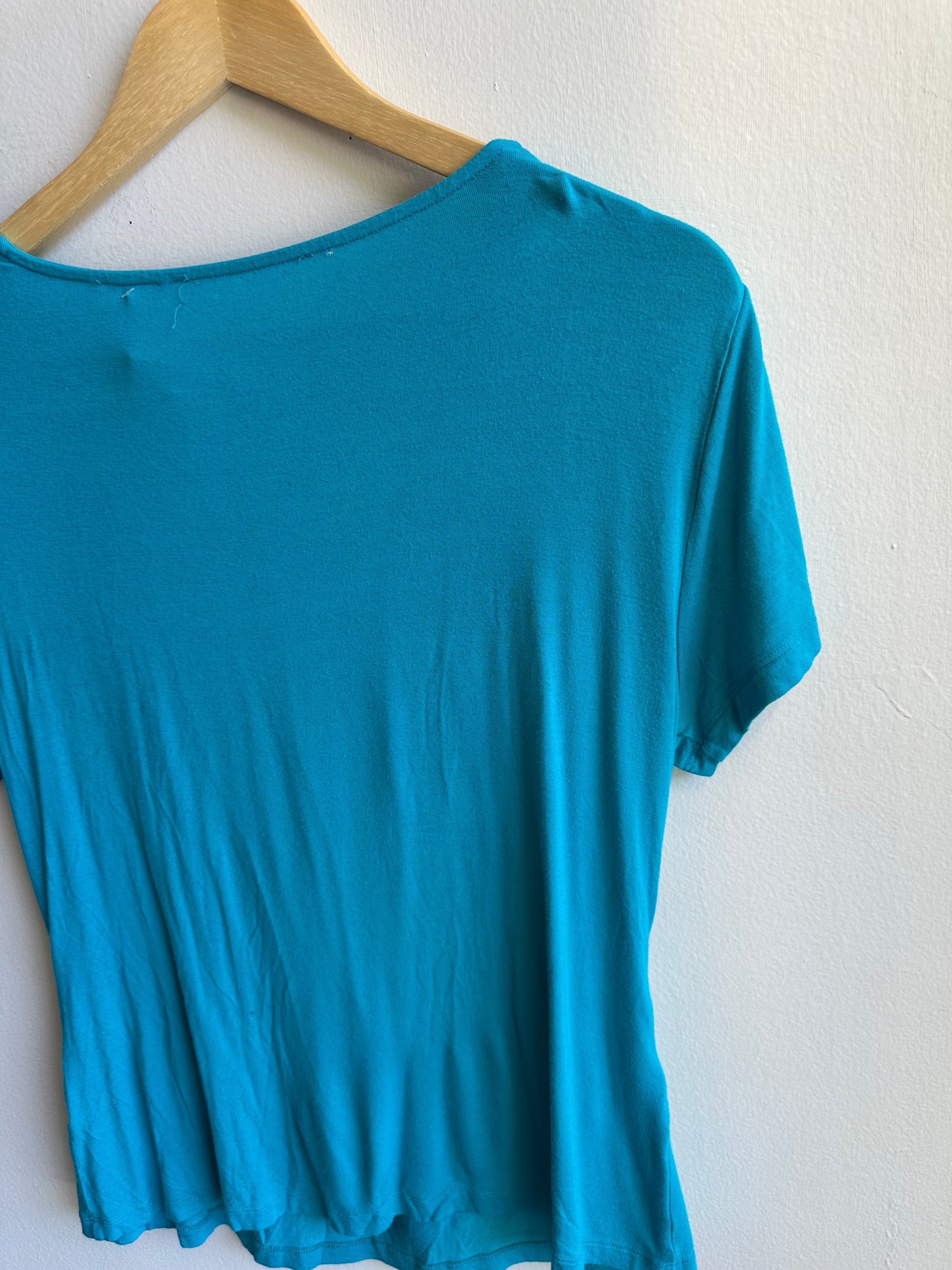 Vintage Y2K Criss-Cross Blue Top | Size Medium