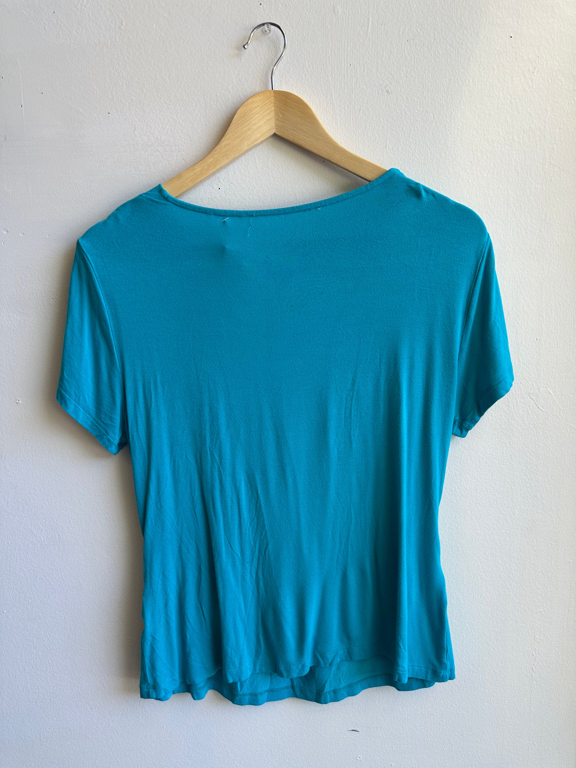 Vintage Y2K Criss-Cross Blue Top | Size Medium