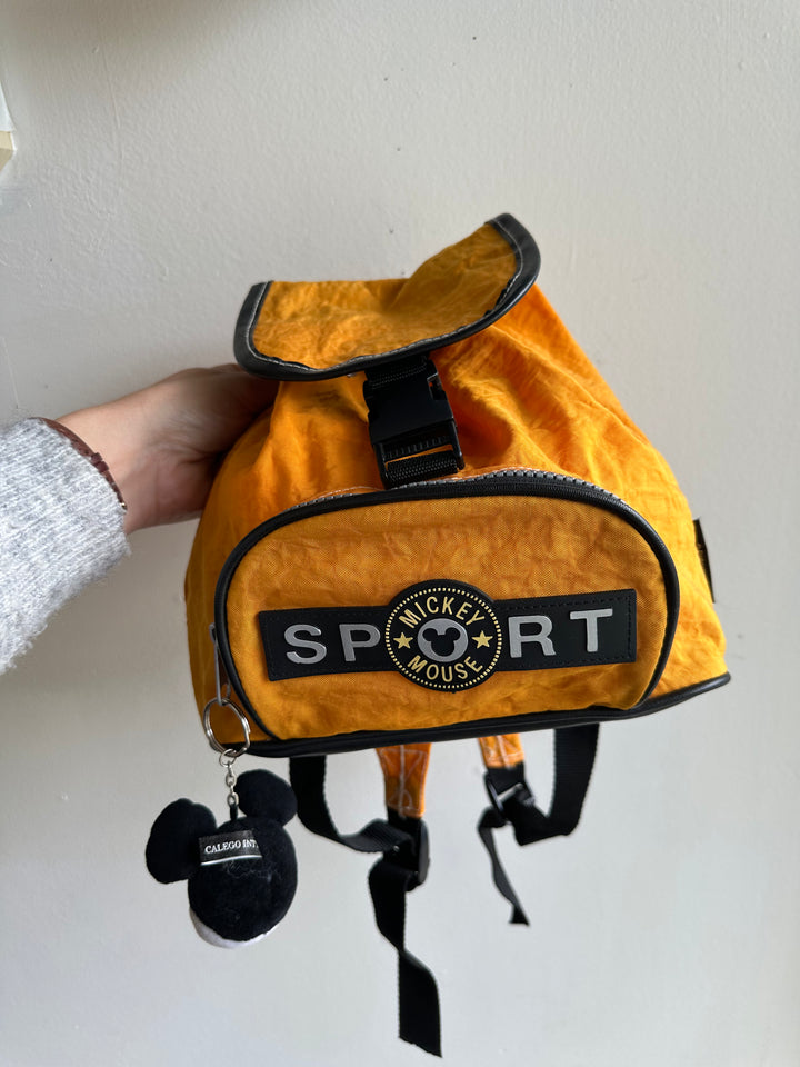 Vintage 90s Disney Mickey Mouse Sport Backpack | Orange