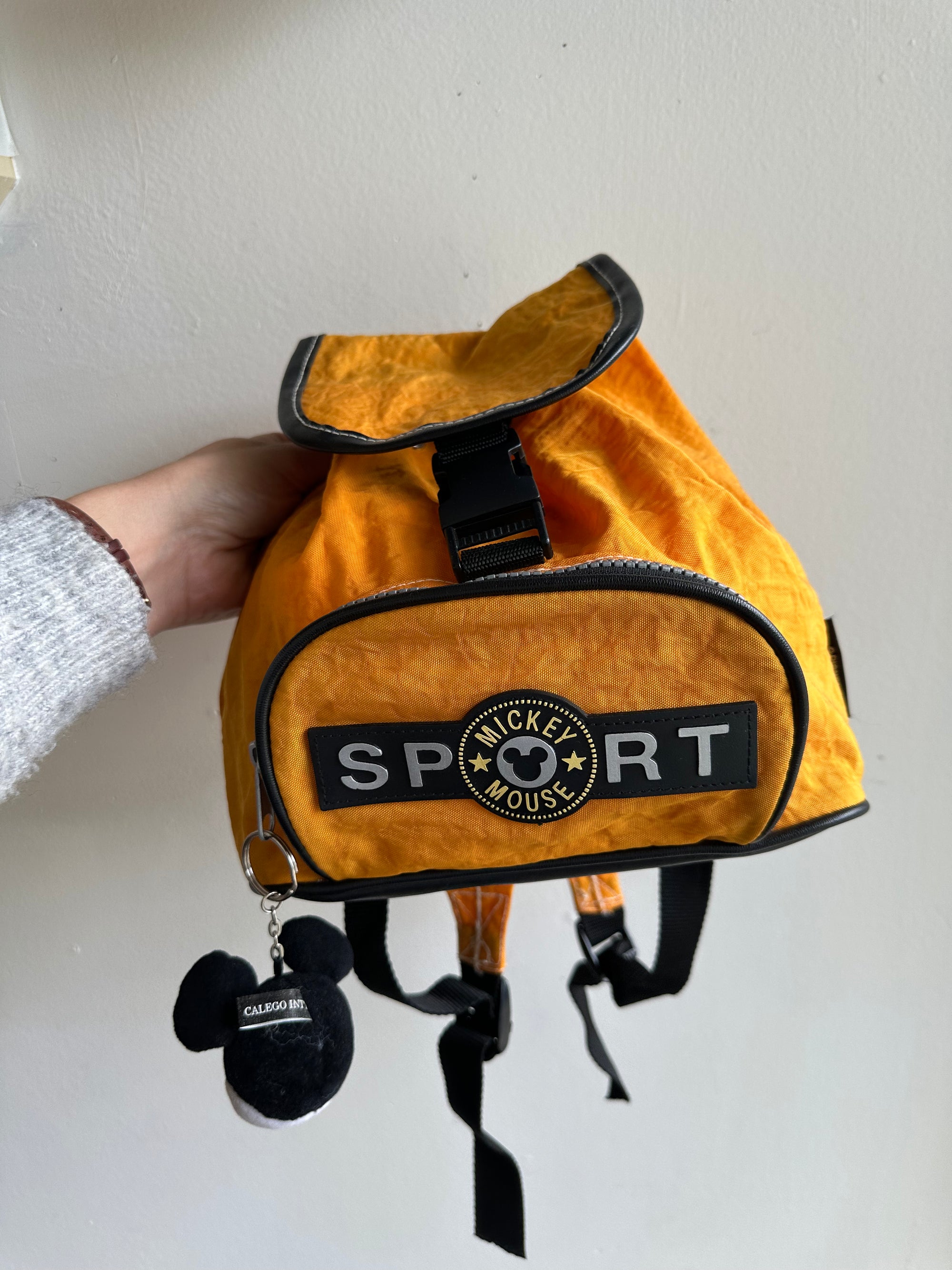Vintage 90s Disney Mickey Mouse Sport Backpack | Orange