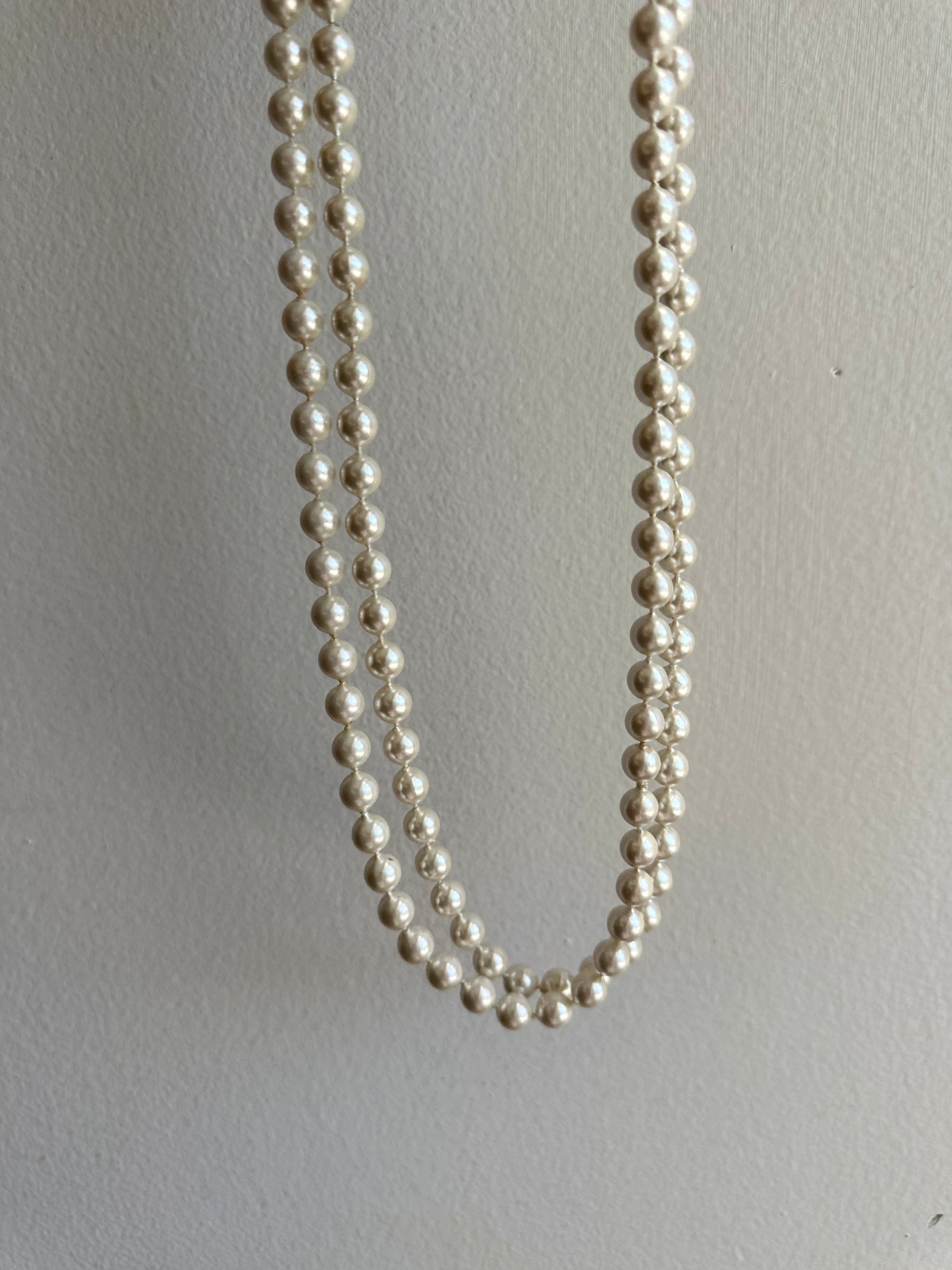 Vintage Extra Long Pearl Necklace