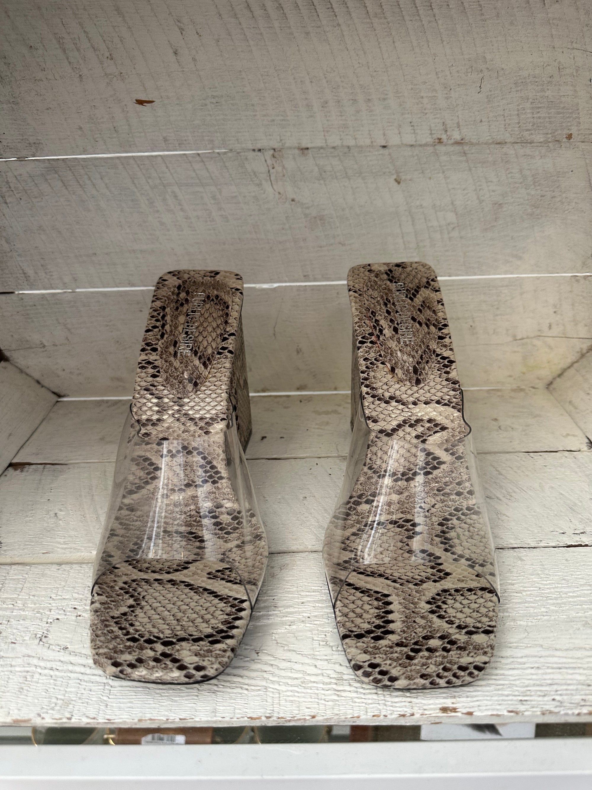 Vintage 90s Snakeskin Block Heels | Size Women’s 9