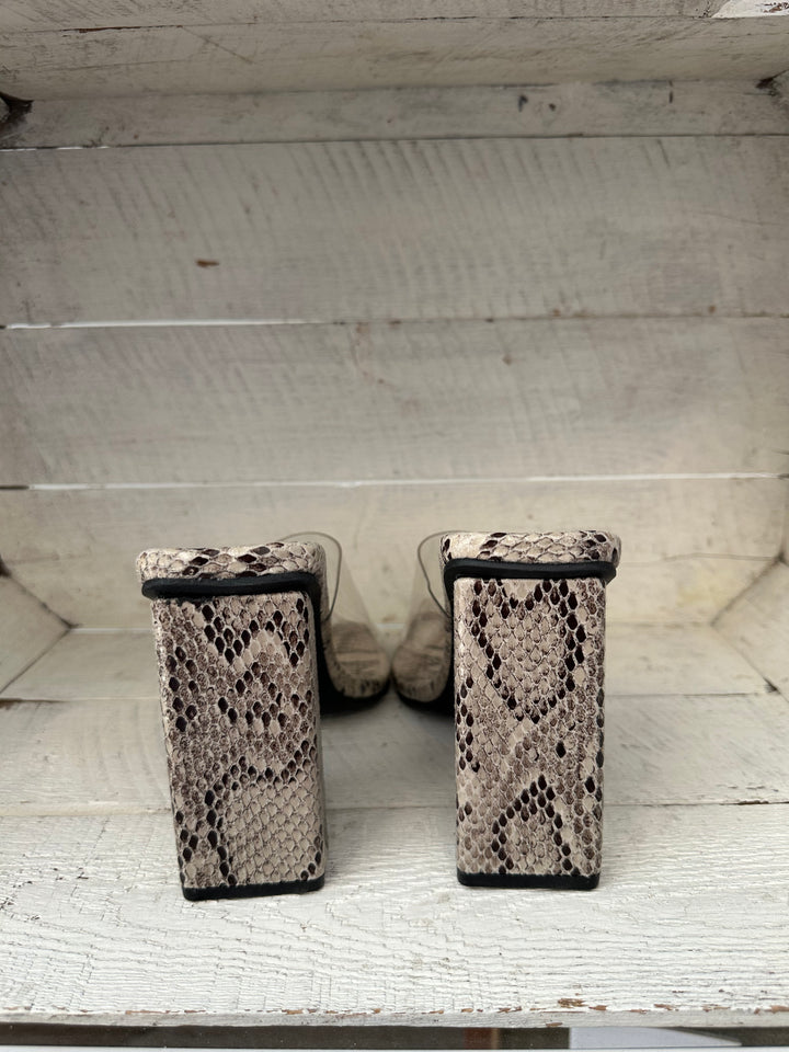 Vintage 90s Snakeskin Block Heels | Size Women’s 9