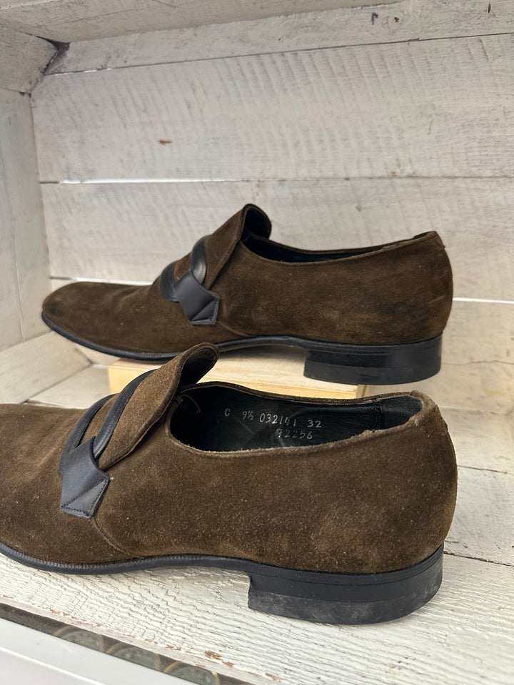 Vintage Olive Green Suede Florsheim Loafers | Size Men’s 9.5
