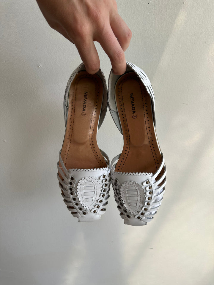 Vintage Nevada Leather Sandal Flats | Size Women’s 8