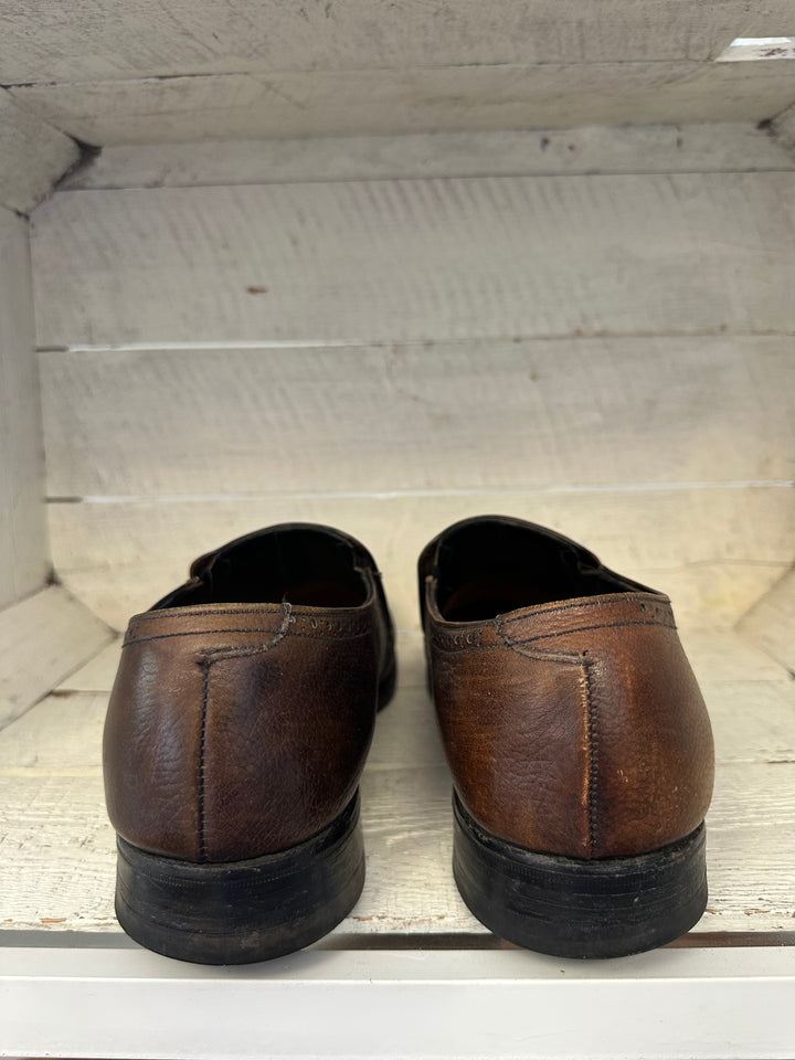 Vintage Dark Brown Leather Dress Loafer | Size Mens 9.5