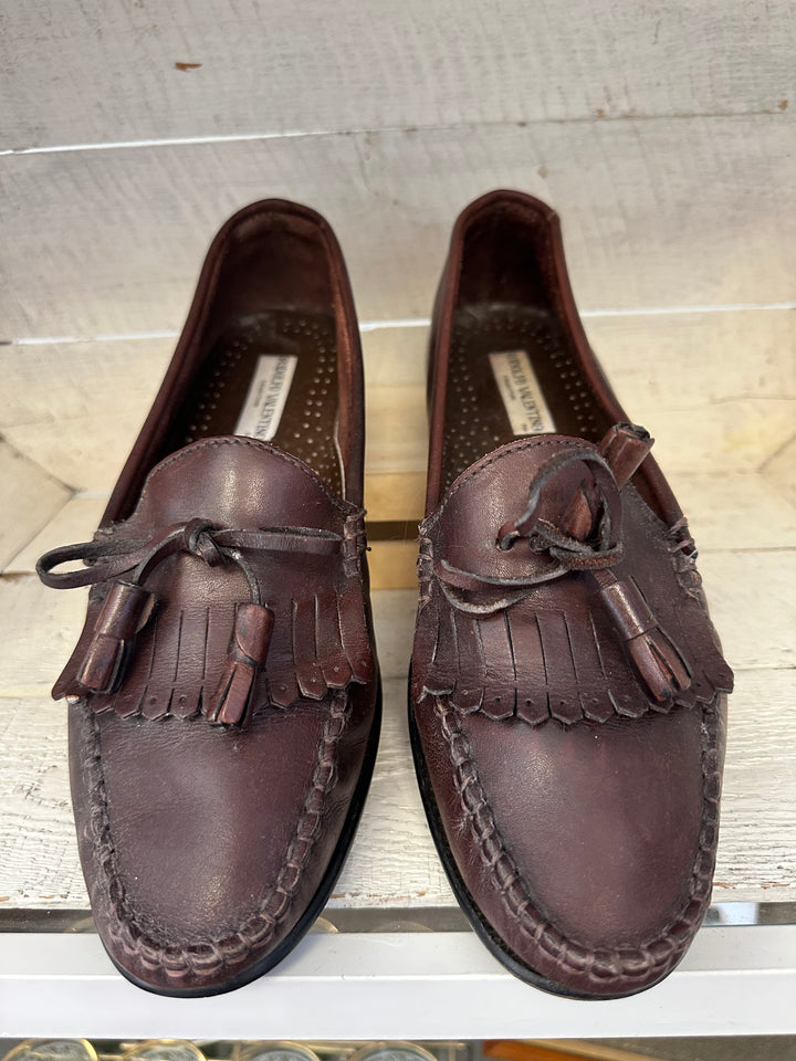 Vintage Rodolfo Valentino Dark Brown Tassle Loafers | Men’s Size 9