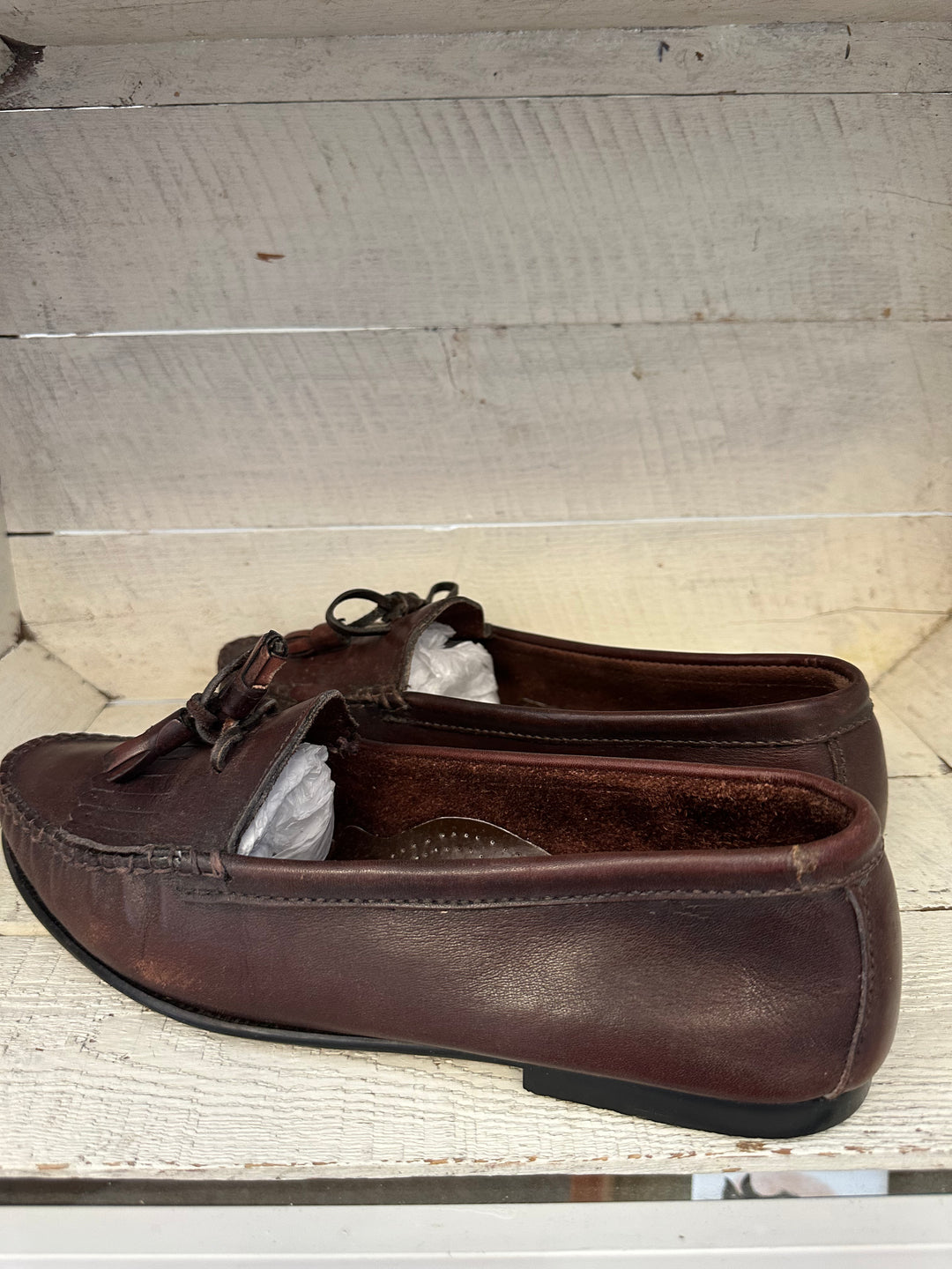 Vintage Rodolfo Valentino Dark Brown Tassle Loafers | Men’s Size 9