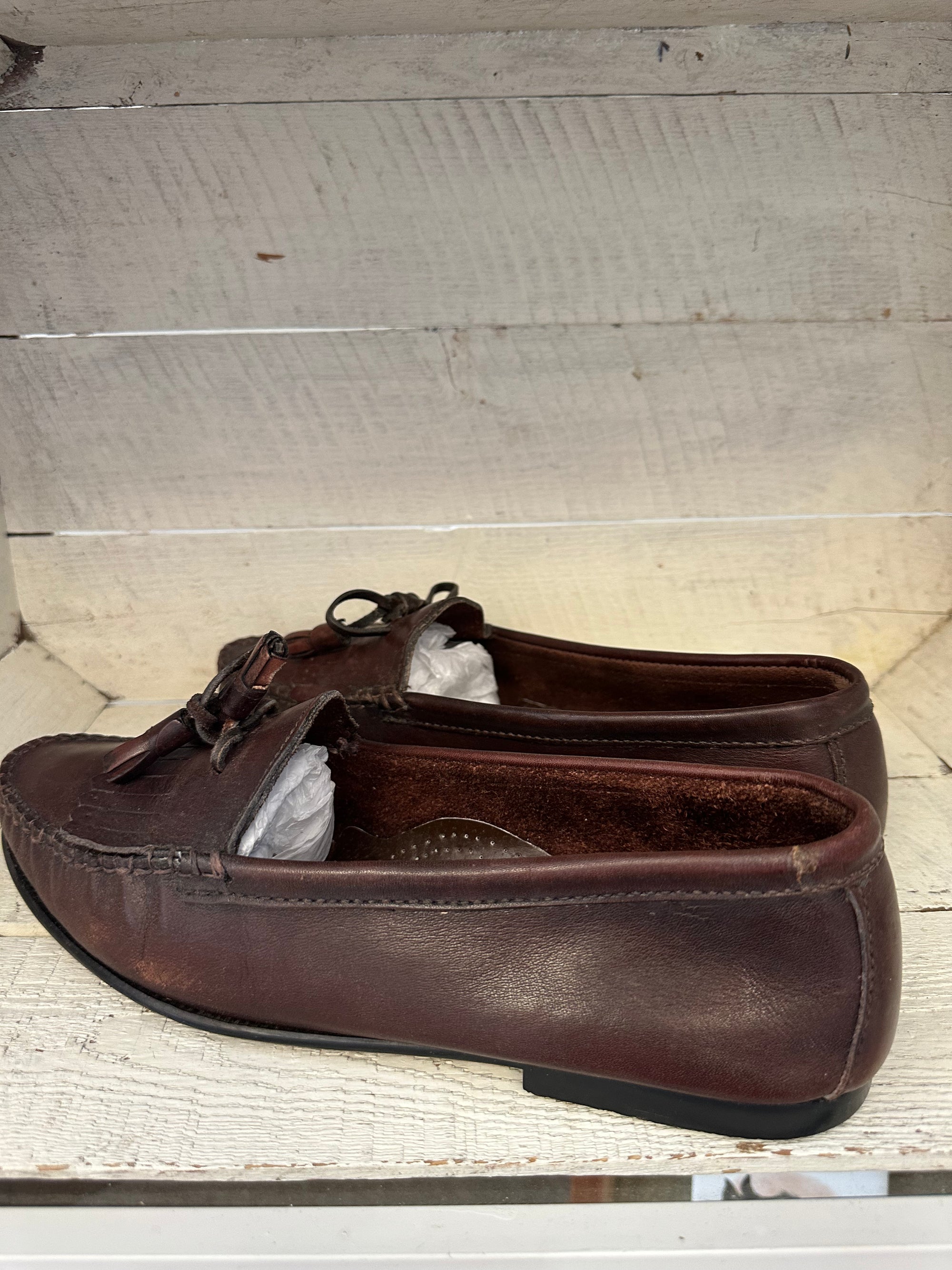 Vintage Rodolfo Valentino Dark Brown Tassle Loafers | Men’s Size 9