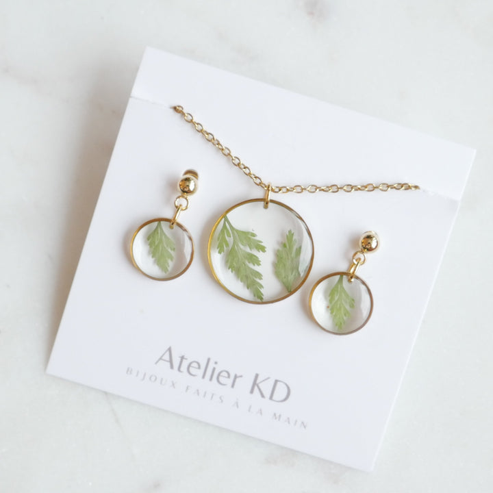 Fern Necklace and Earring Set