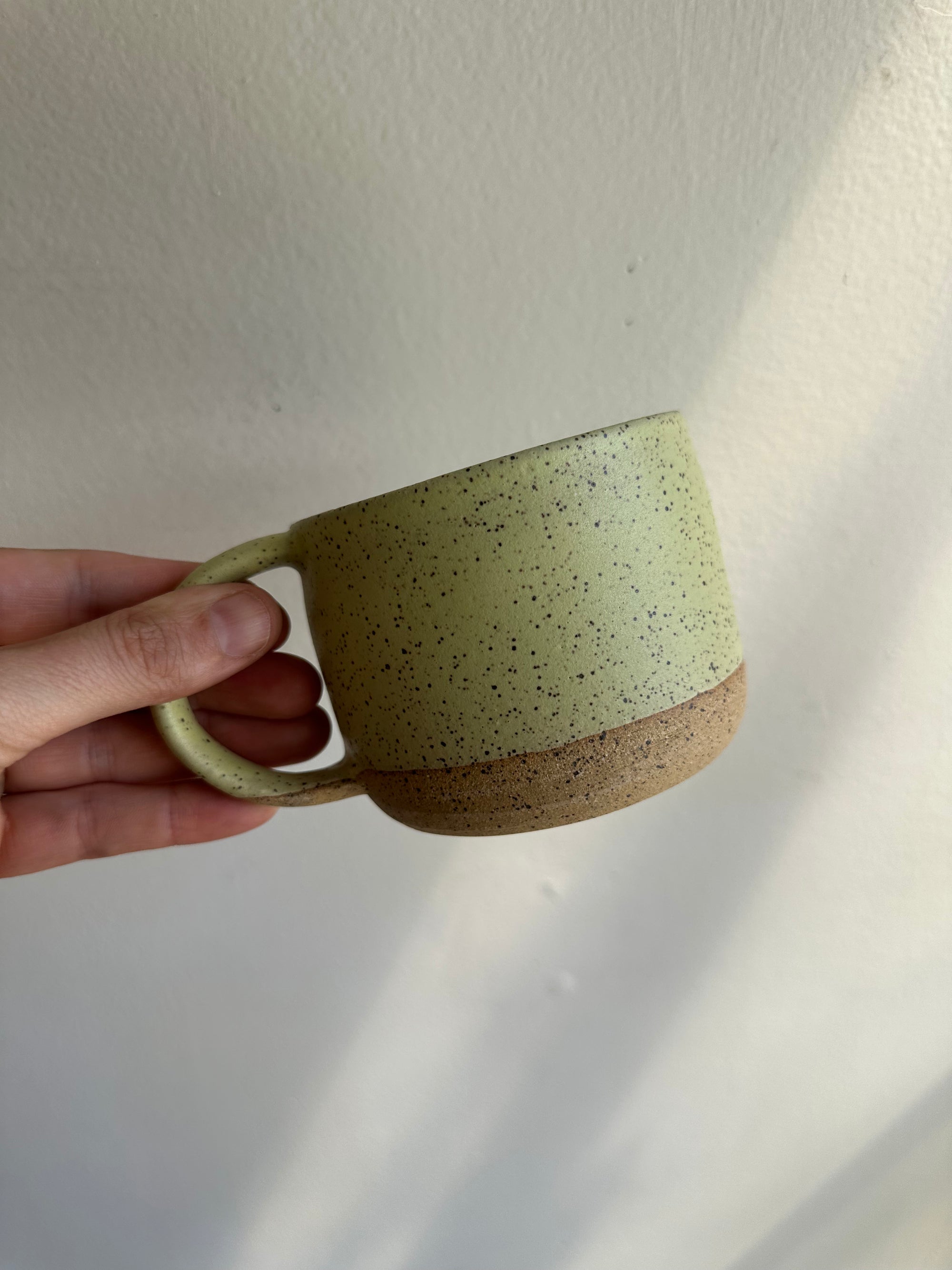 Earth to Ember | Handmade Speckled Stone Mug | Lime