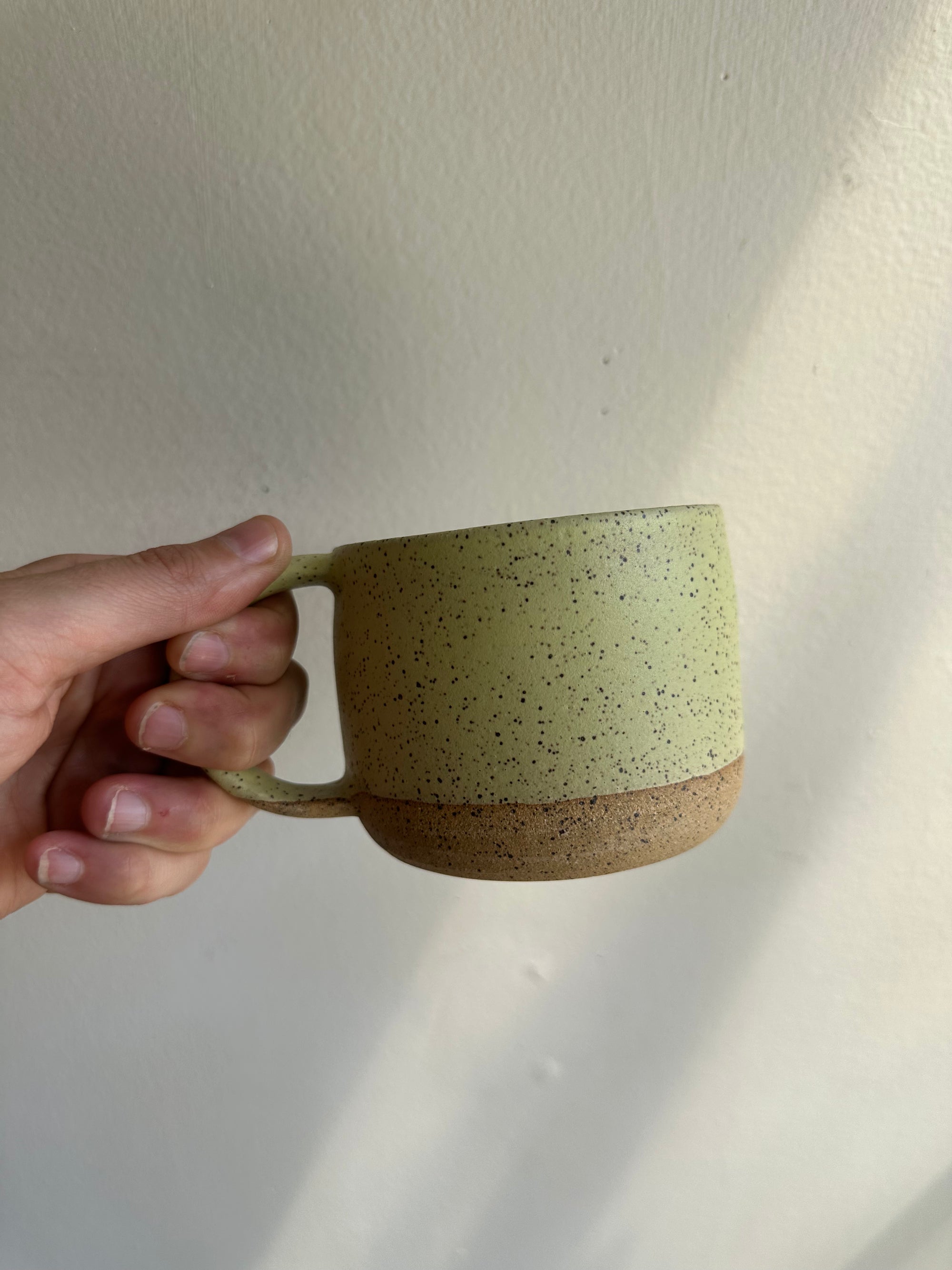 Earth to Ember | Handmade Speckled Stone Mug | Lime