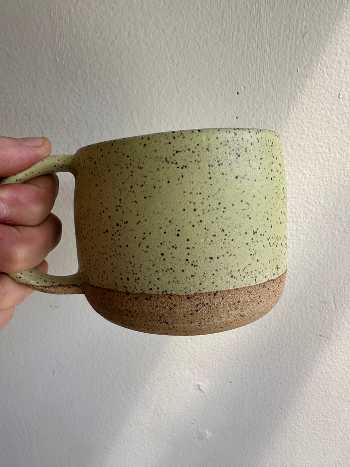 Earth to Ember | Handmade Speckled Stone Mug | Lime
