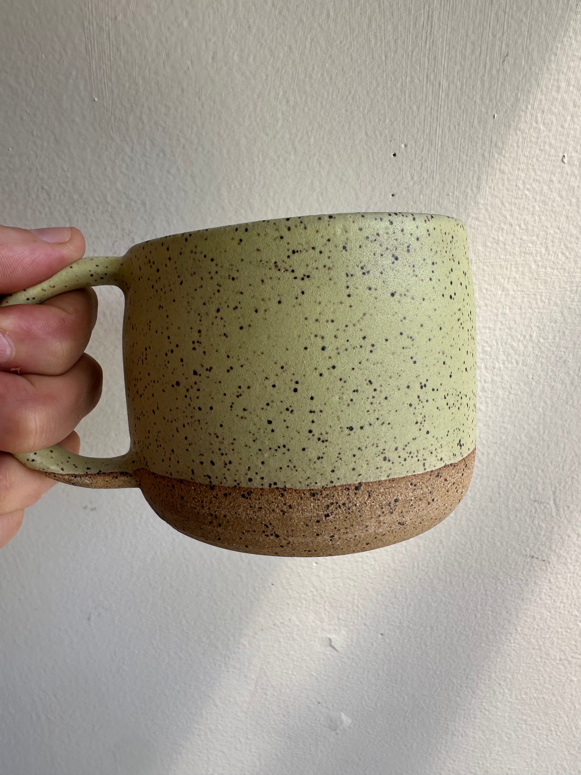 Earth to Ember | Handmade Speckled Stone Mug | Lime