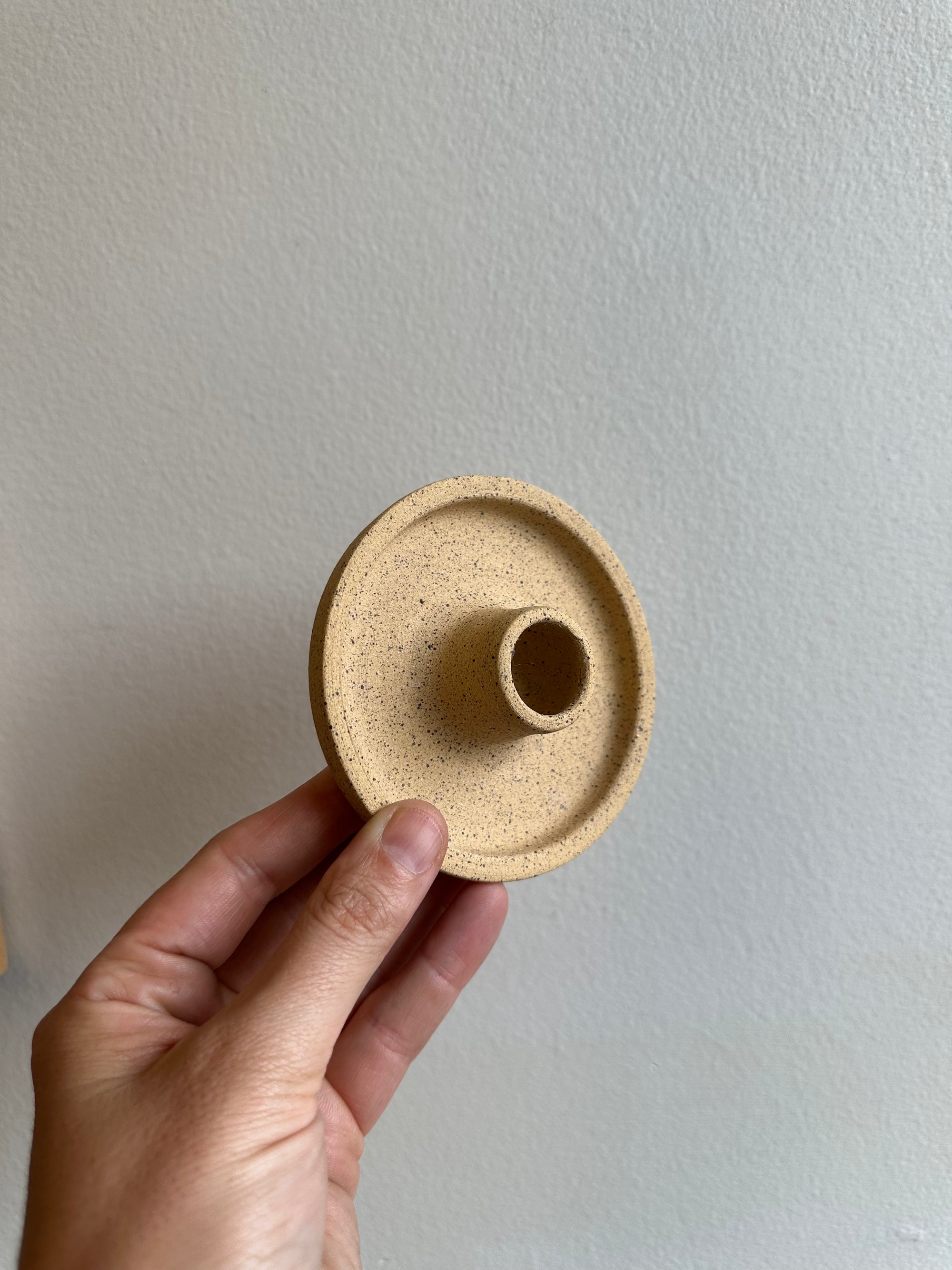 Earth to Ember | Sandstone Minimalist Handmade Ceramic Candle Holder