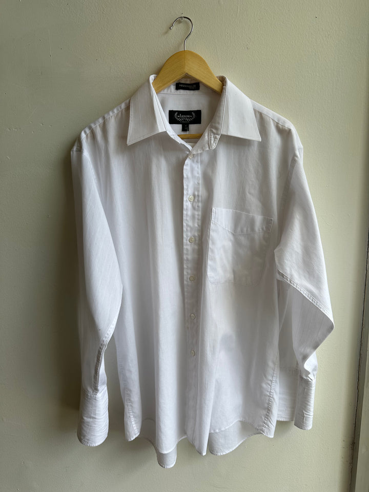 Vintage Arrow White Dress Shirt | French Cuff Classic | Size 16/33