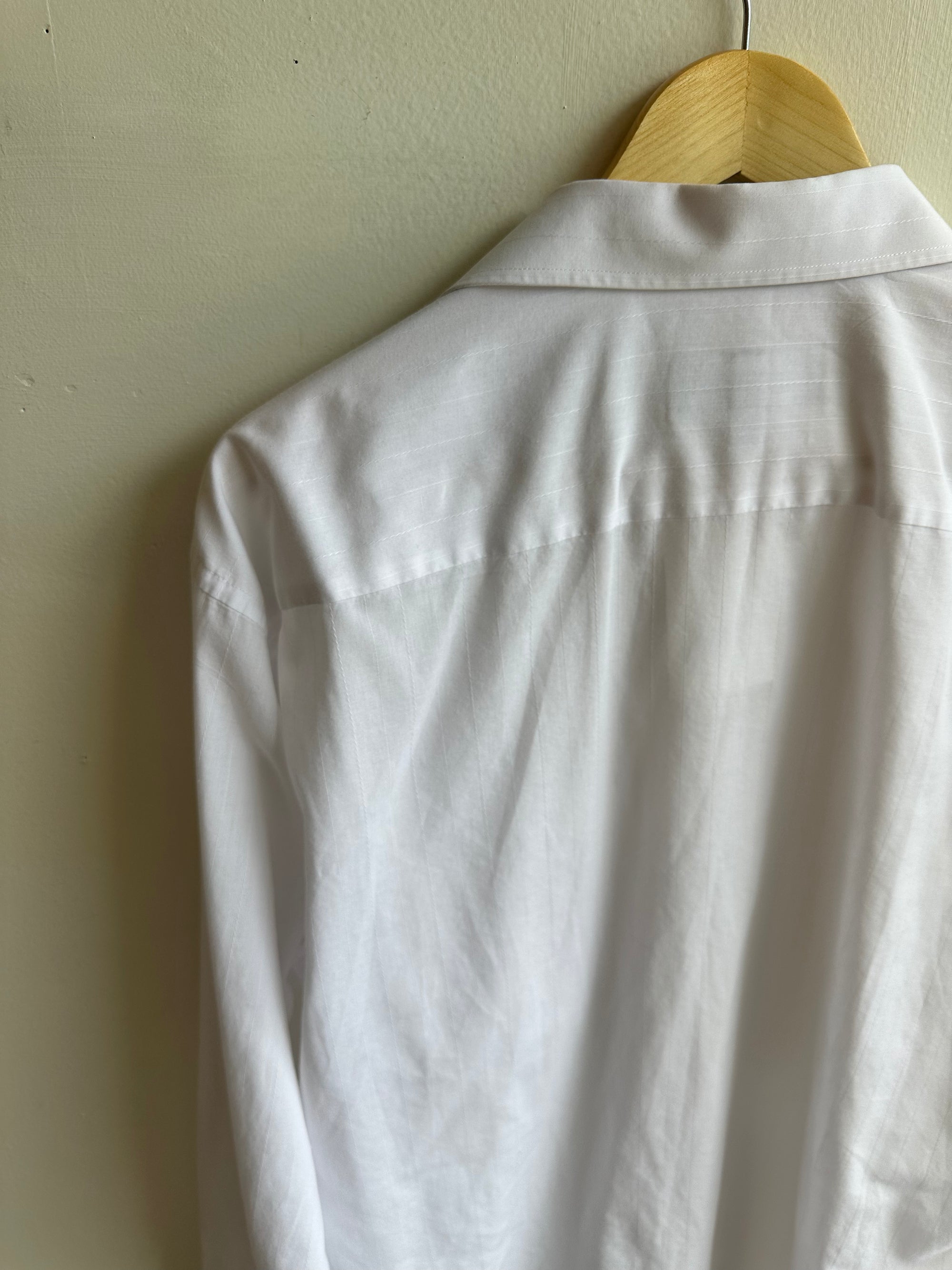 Vintage Arrow White Dress Shirt | French Cuff Classic | Size 16/33