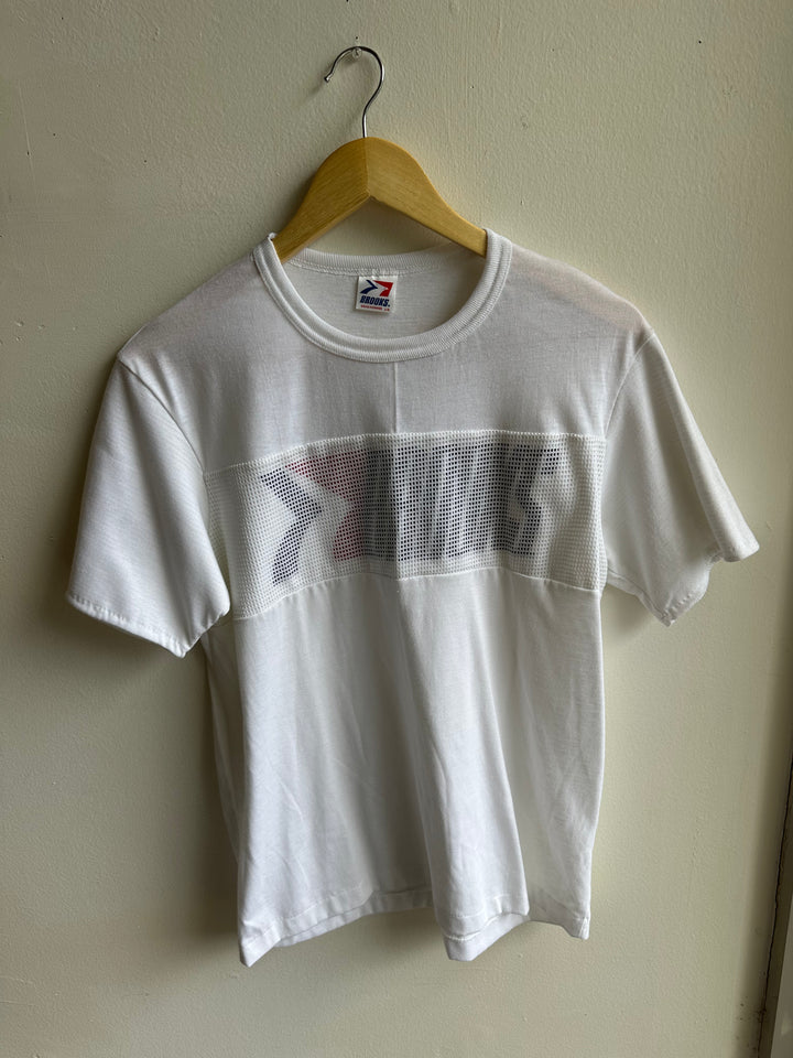 Vintage Brooks Mesh Panel Tee – White Performance Classic | Size Mens Large