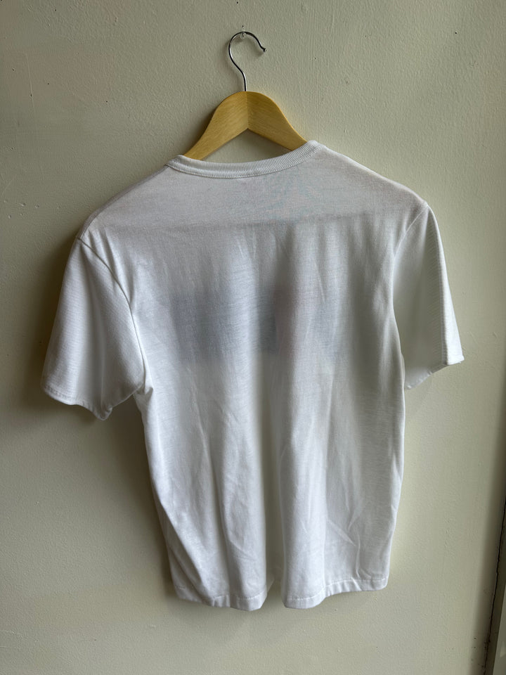 Vintage Brooks Mesh Panel Tee – White Performance Classic | Size Mens Large