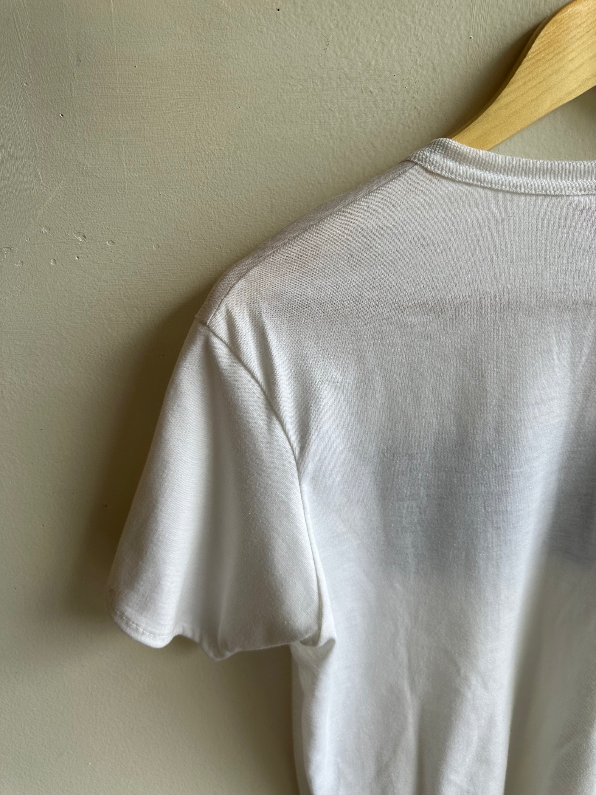 Vintage Brooks Mesh Panel Tee – White Performance Classic | Size Mens Large