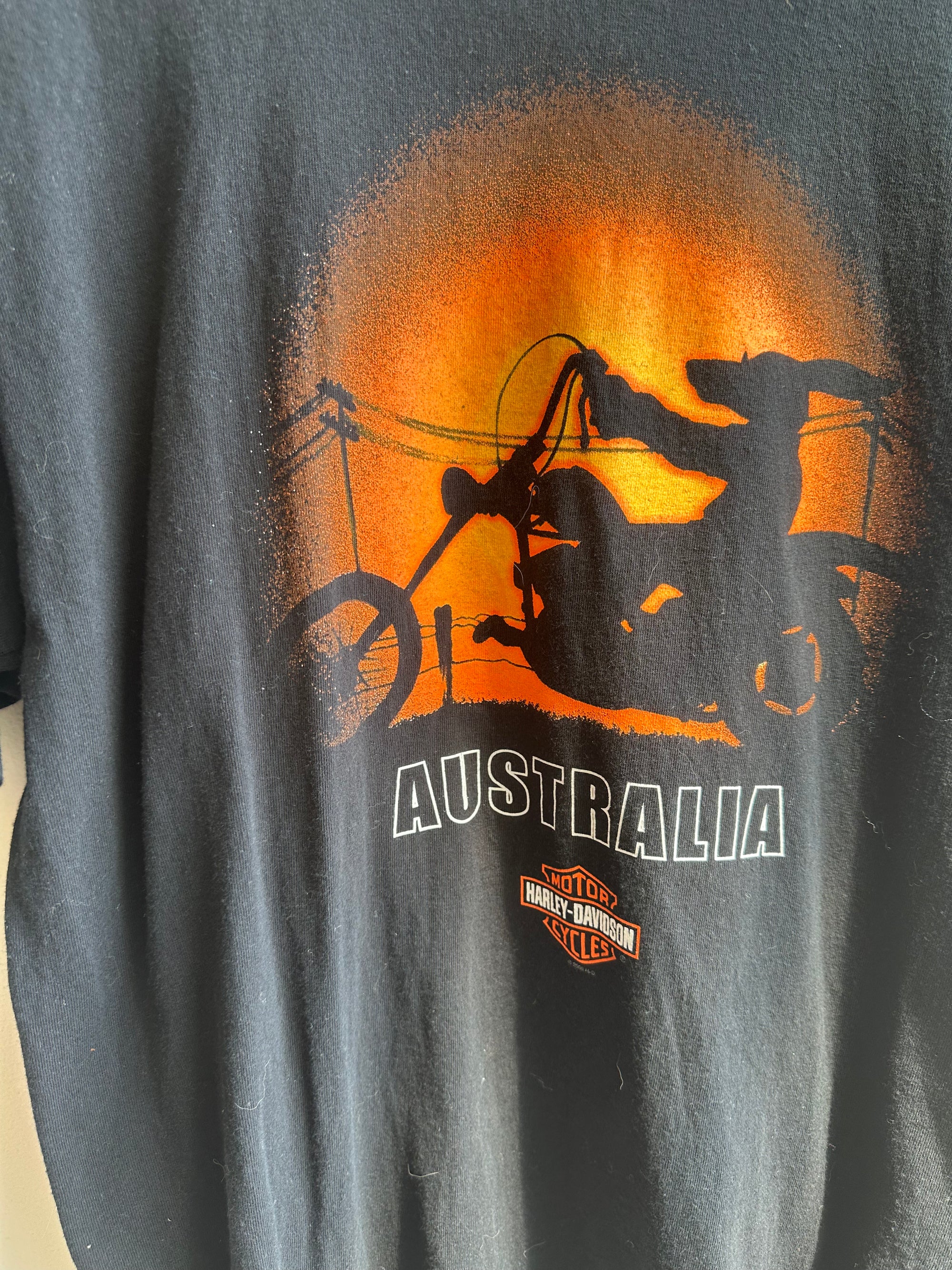 Vintage Harley-Davidson Australia Tee – Sunset Rider | Size Large