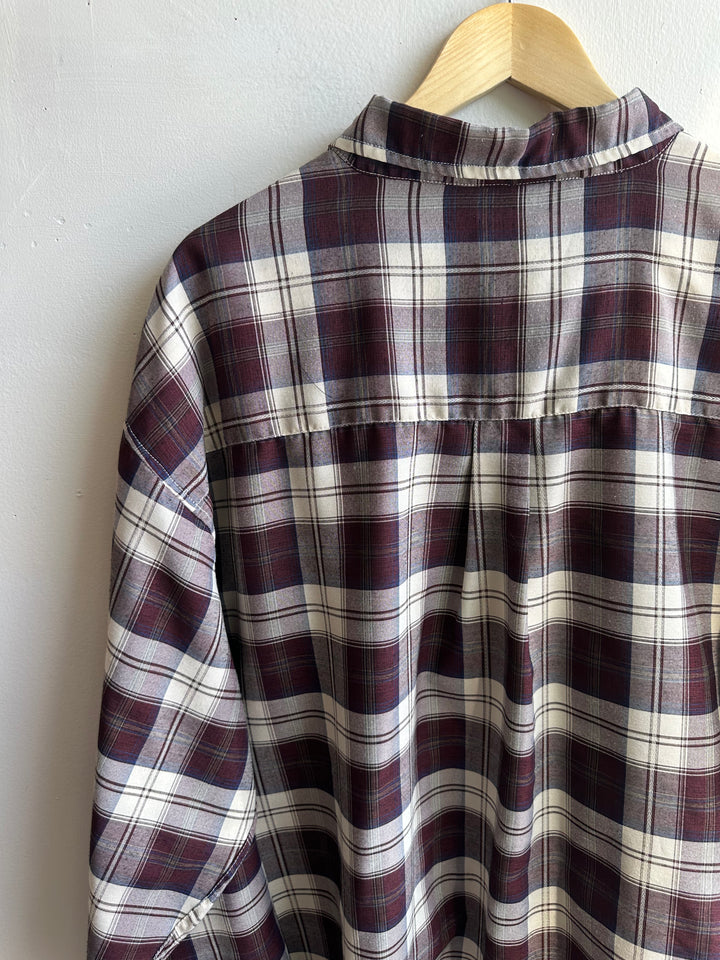Vintage Ash Creek Flannel – Deep Berry Plaid | Size XL