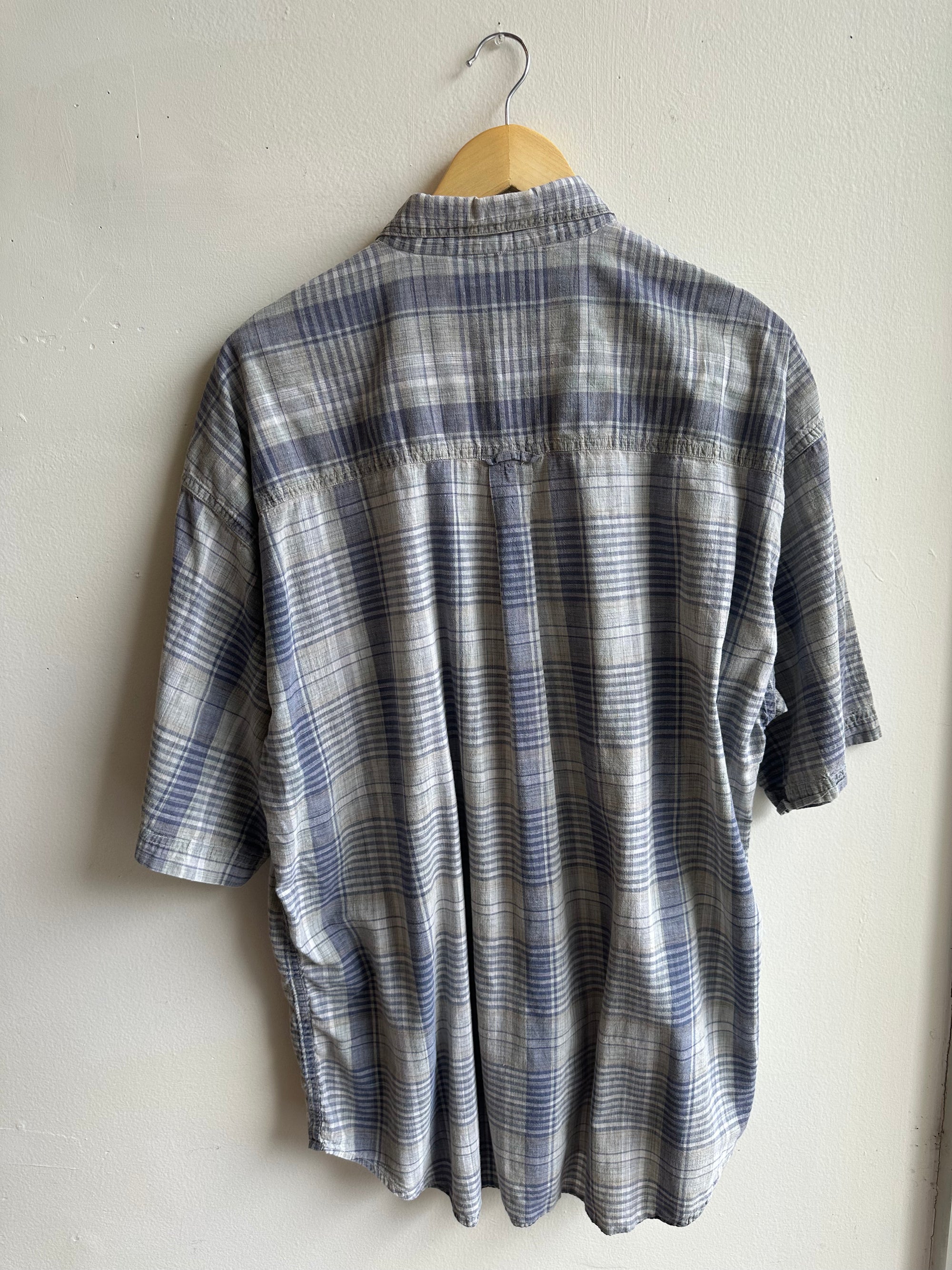 Vintage Northwood Outfitters Plaid Shirt – Misty Blue Fade | Size XL
