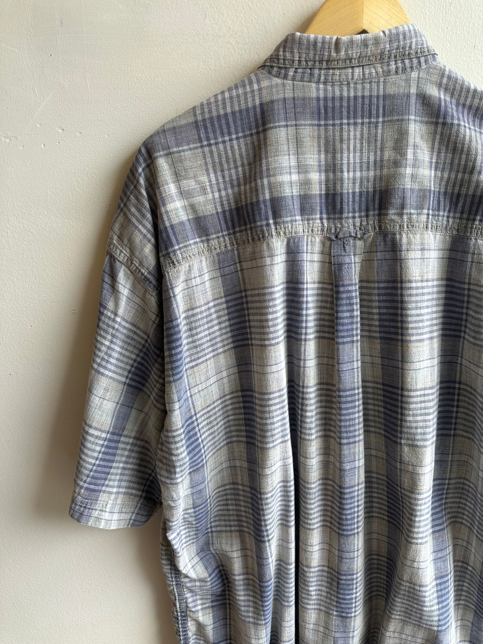 Vintage Northwood Outfitters Plaid Shirt – Misty Blue Fade | Size XL