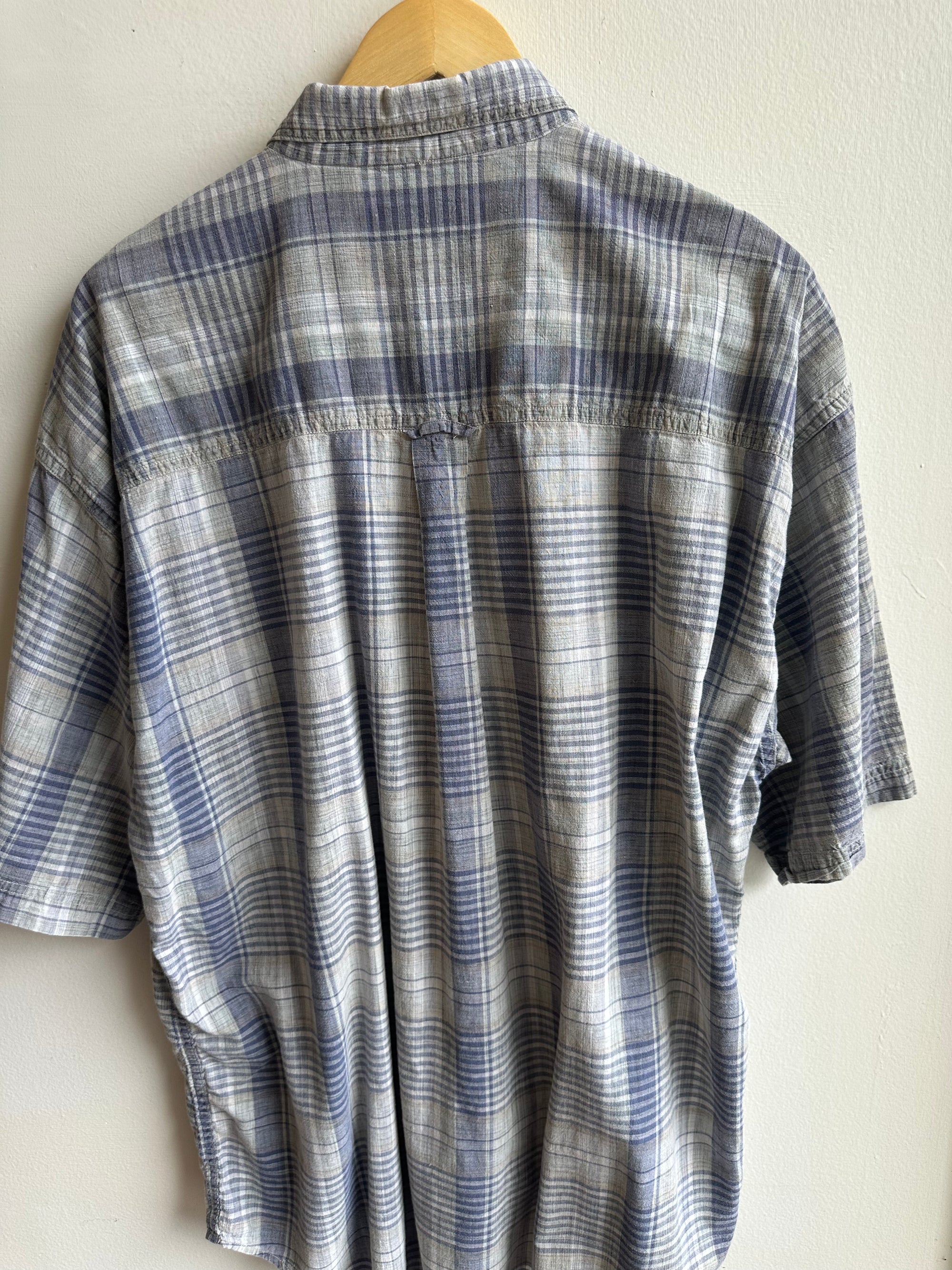 Vintage Northwood Outfitters Plaid Shirt – Misty Blue Fade | Size XL
