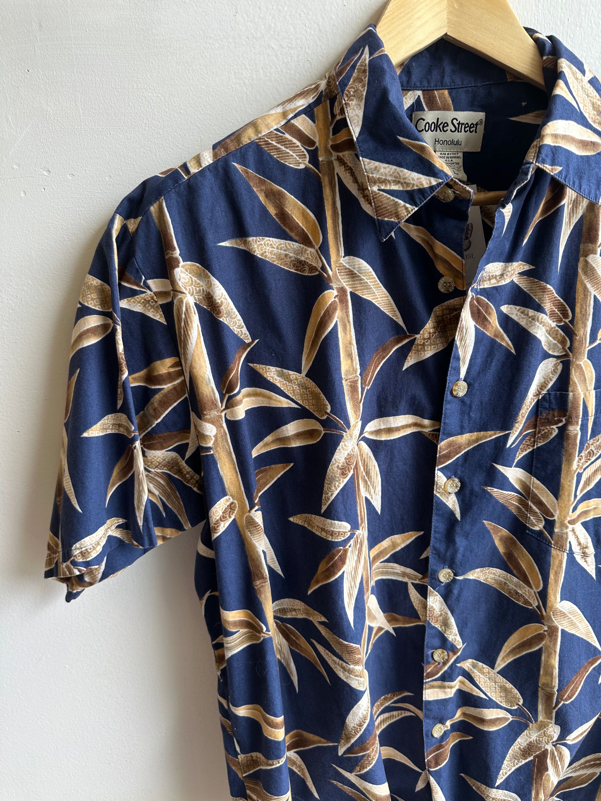 Vintage Cooke Street Honolulu Shirt – Navy Bamboo Breeze | Size Large
