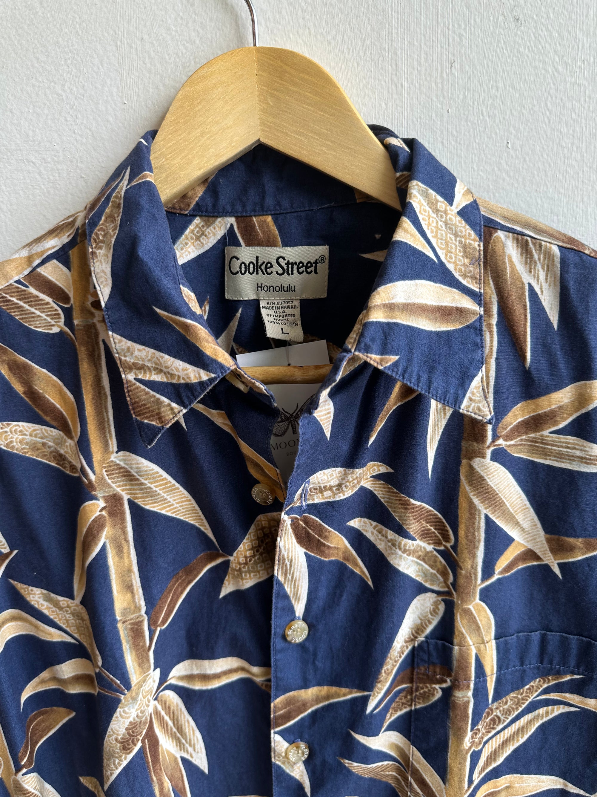 Vintage Cooke Street Honolulu Shirt – Navy Bamboo Breeze | Size Large